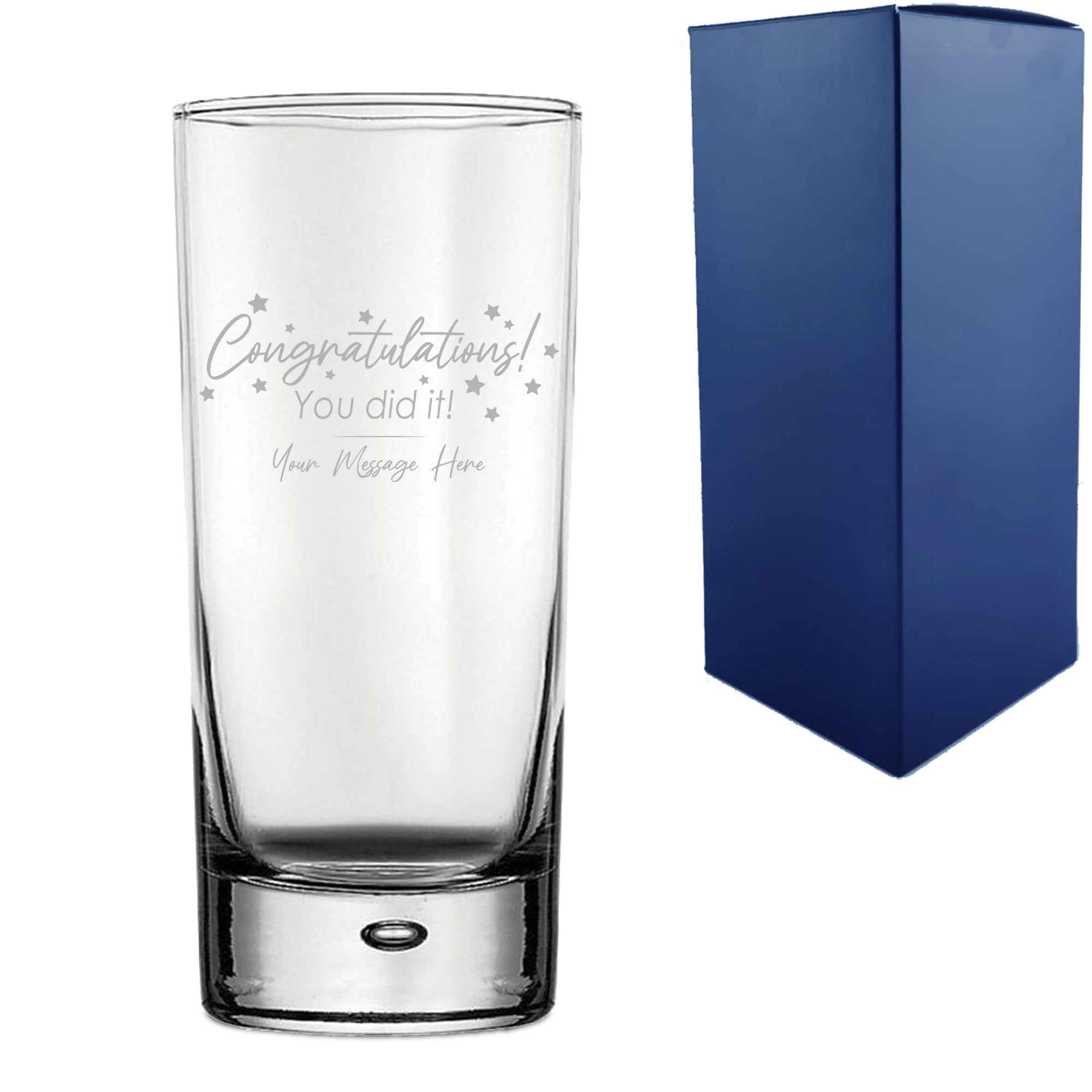 Personalised Engraved Hiball Tumbler with 'Congratulations You Did It' Design, Personalise with Any Name or Message Image 1