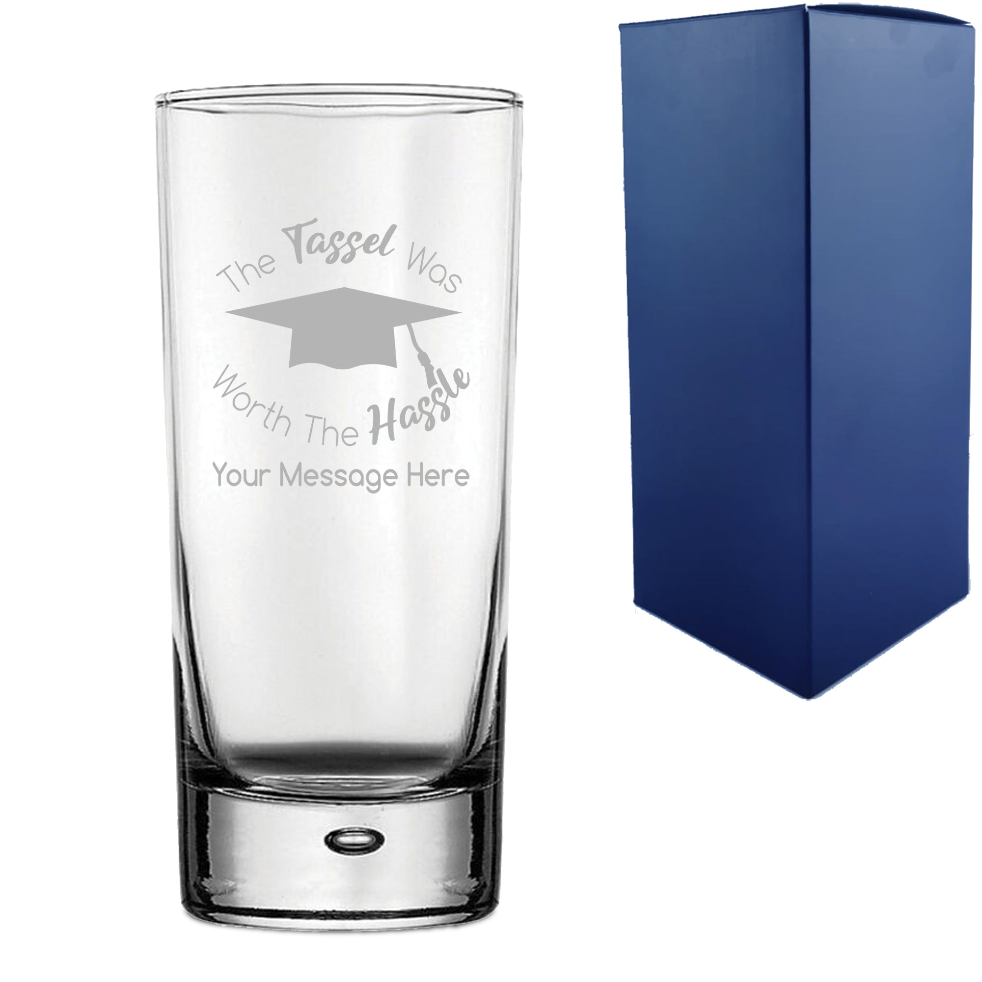 Personalised Engraved Graduation Hiball Tumbler with 'The Tassel was worth the Hassle' Design, Personalise with Any Name or Message Image 1