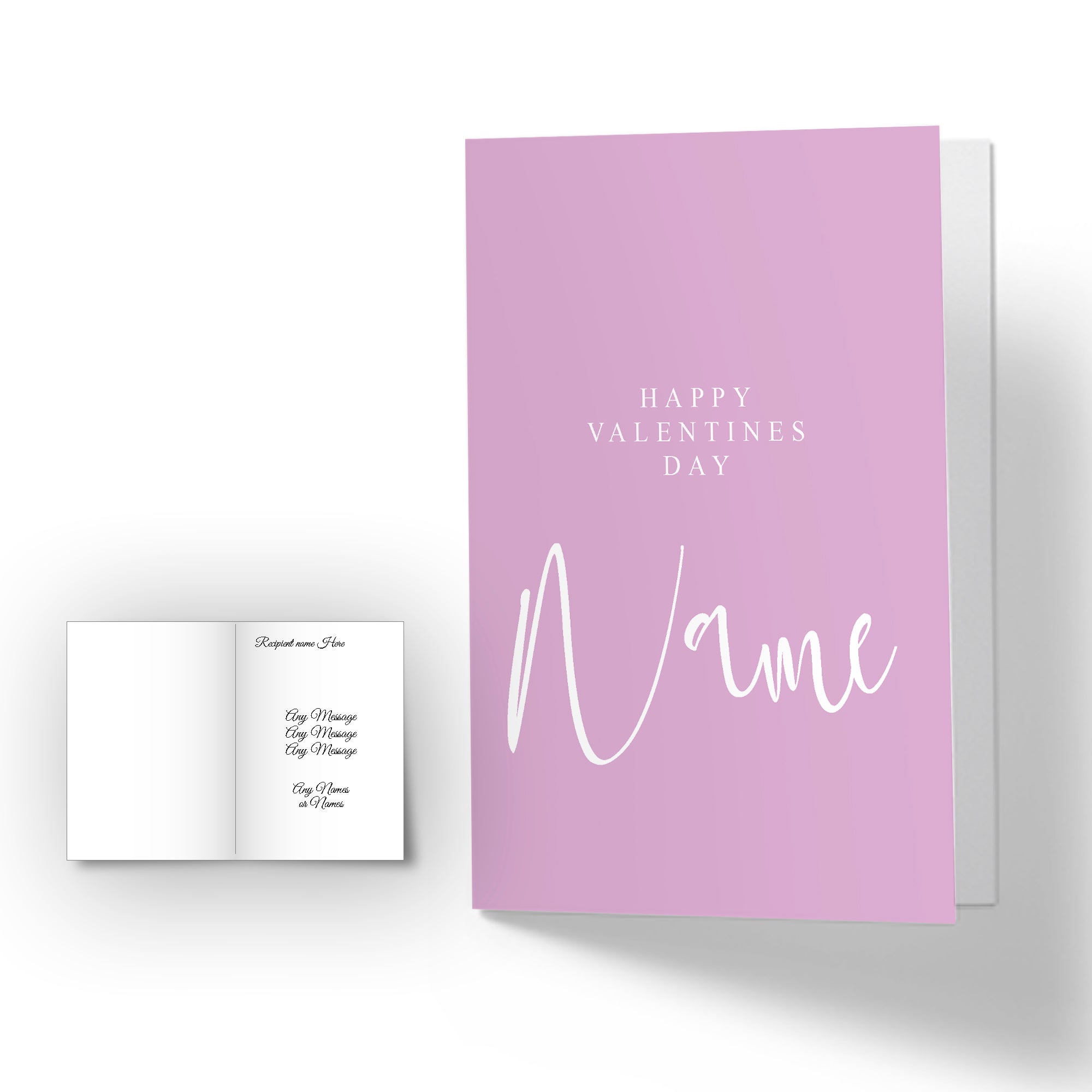 Personalised Valentines Day card - Add any name Image 1