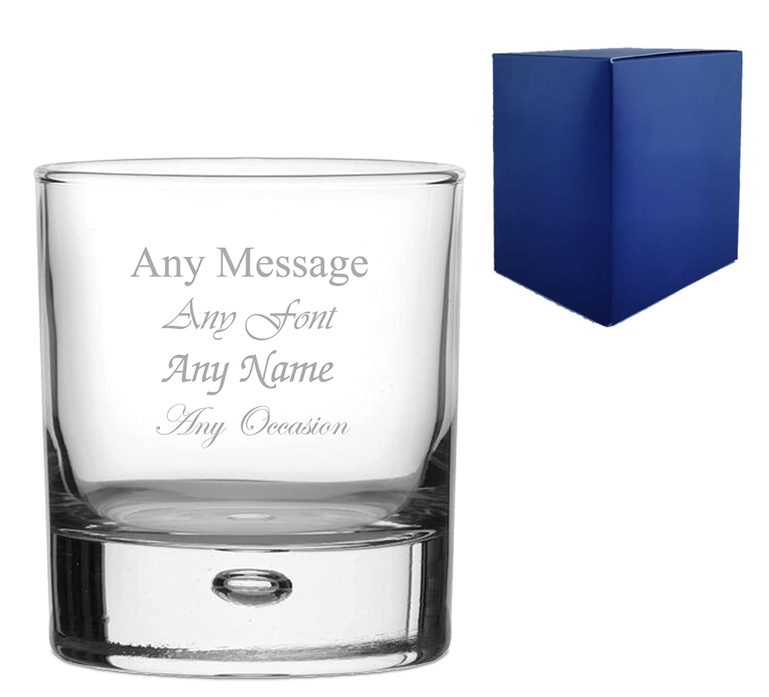 Engraved 11.5oz Bubble Whiskey Tumbler with Gift Box Image 2