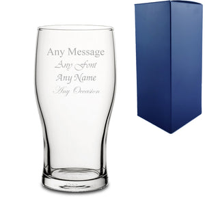 Engraved Tulip Pint Glass Image 2