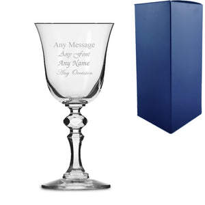 Engraved 220ml Jasmine Red Wine Glass With Gift Box Image 2