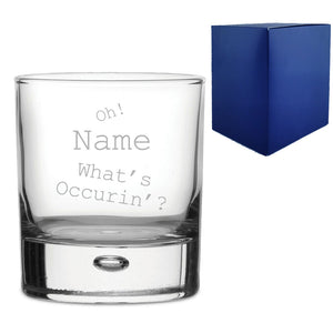 Engraved Novelty Bubble Whisky Tumbler With Gift Box Image 1