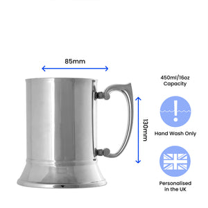 Engraved 17oz Stainless Steel Tankard Image 3