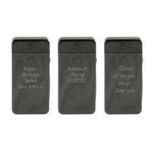 Engraved Electric Arc Lighter, Black, Any Message, Gift Boxed Image 4