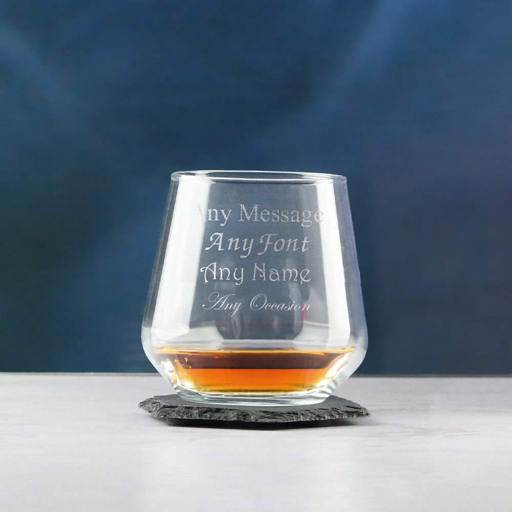 Engraved Whisky Glass, Allegra 340ml Tumbler, Gift Boxed Image 4