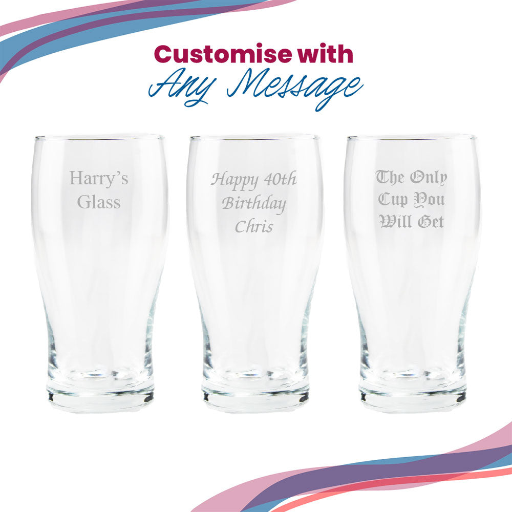 Engraved Chelsea 20oz Tulip Pint Glass, Gift Boxed Image 5