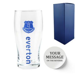 Engraved Everton 20oz Tulip Pint Glass, Gift Boxed Image 1