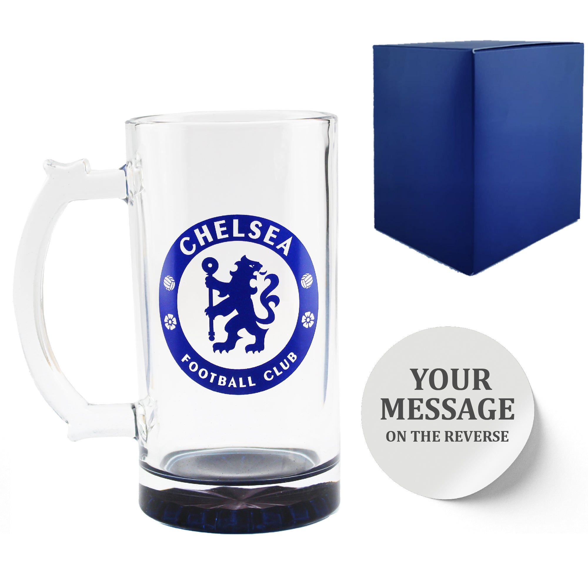 Engraved Official Chelsea 20oz Beer Mug, Gift Boxed Image 2