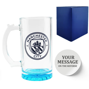 Engraved Official Manchester City 20oz Beer Mug, Gift Boxed Image 2