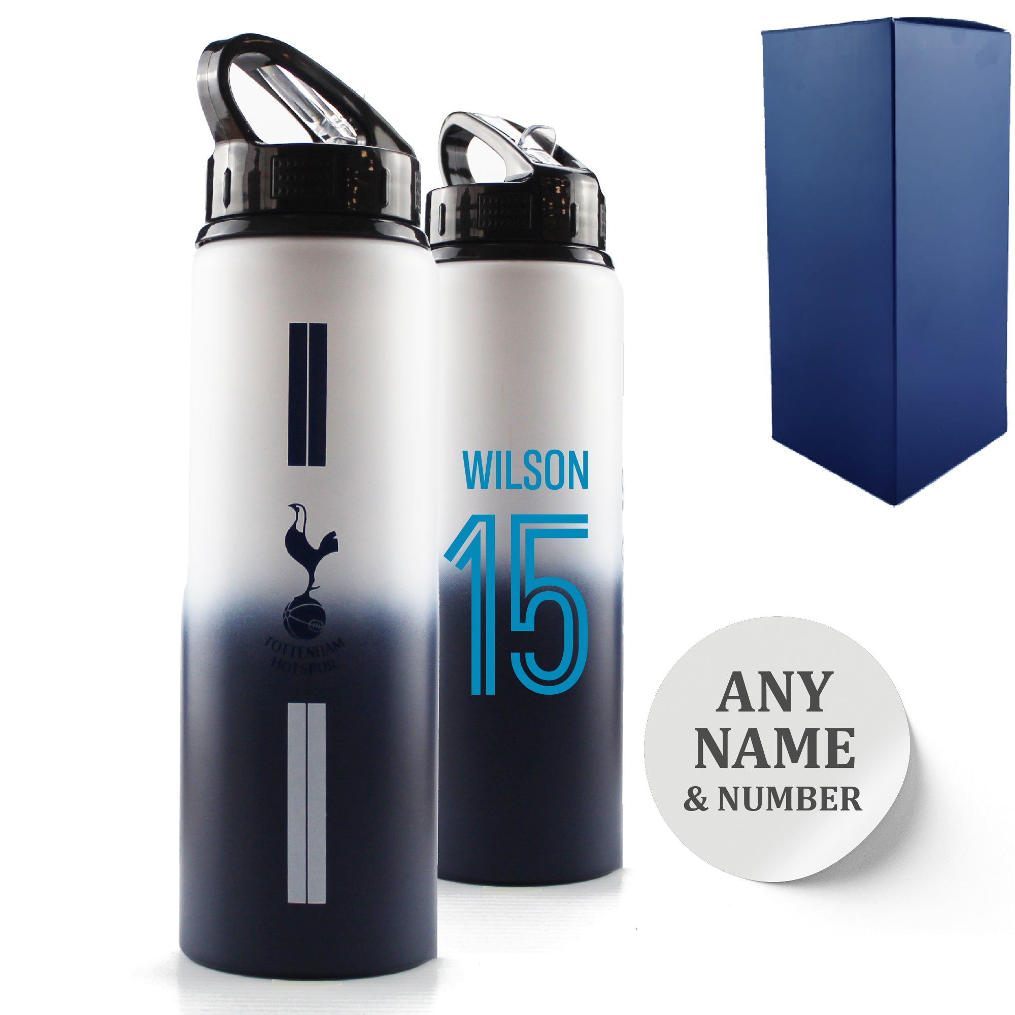 Official Printed Metal Tottenham Bottle, Personalise Any Number, Gift ...