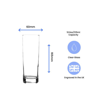 Engraved 315ml Tall Highball Glass with Gift Box Image 3