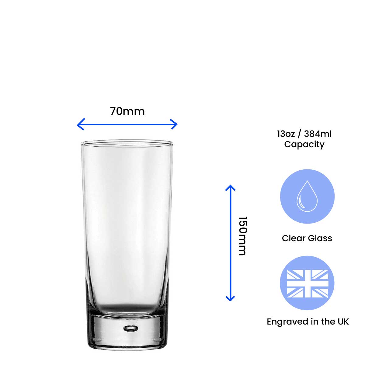 Engraved Hiball Tumbler with Oldi Design, Add a Personalised Message to the Reverse Image 3