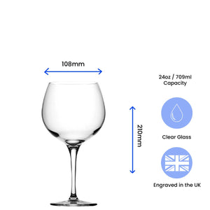 Engraved Commemorative Coronation of the King Gin Cocktail Glass Image 5