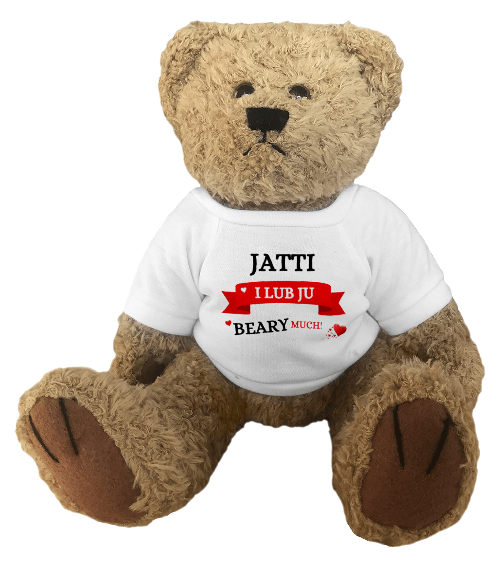 Teddy Bear Sardaar Ji- I LUB JU BEARY MUCH, Fun gift for a Punjabi Indian Man to Say I Love You Very Much. Ideal for Valentines Day.