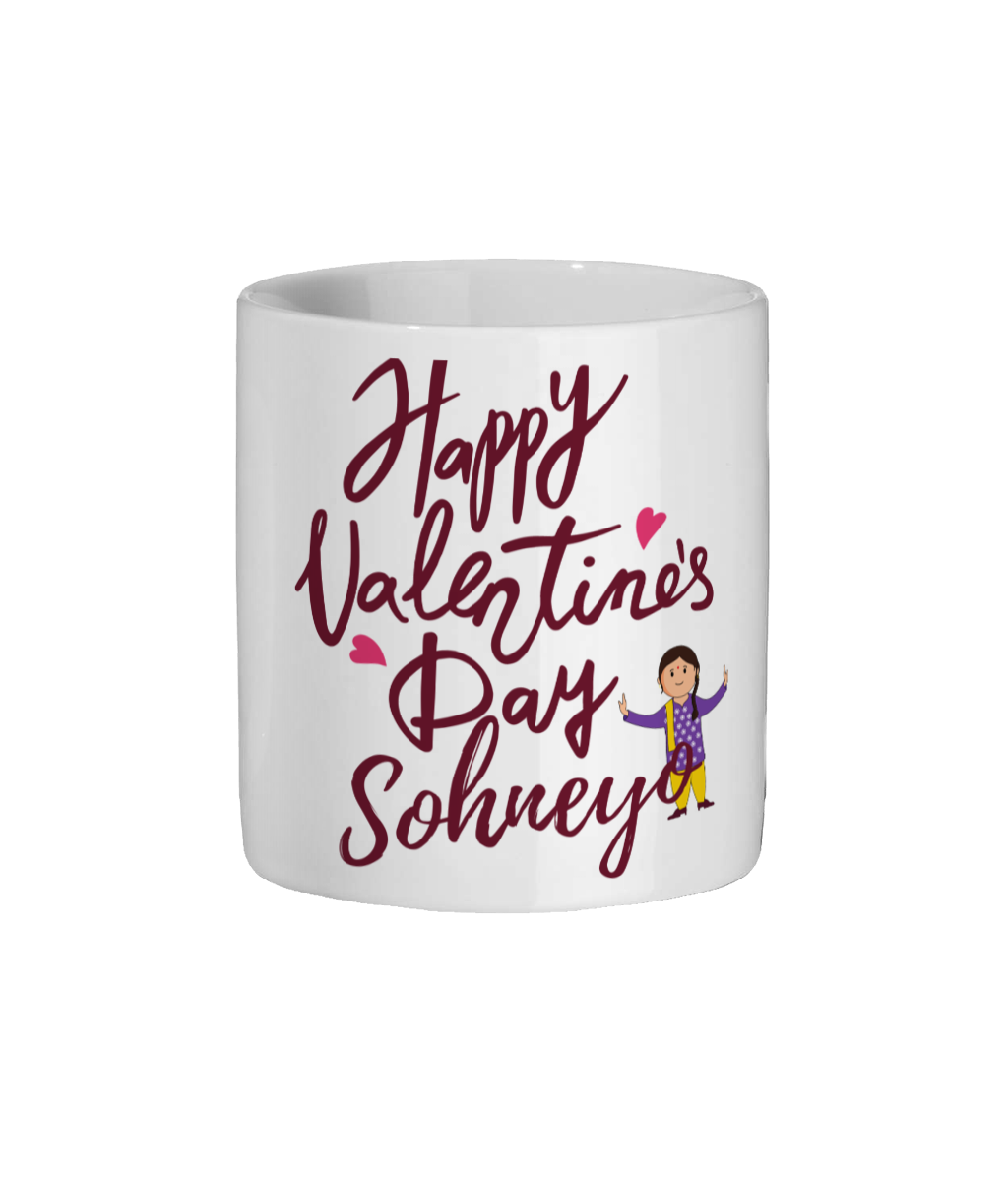 Ceramic Mug 11oz Happy Valentines Day Sohneyo