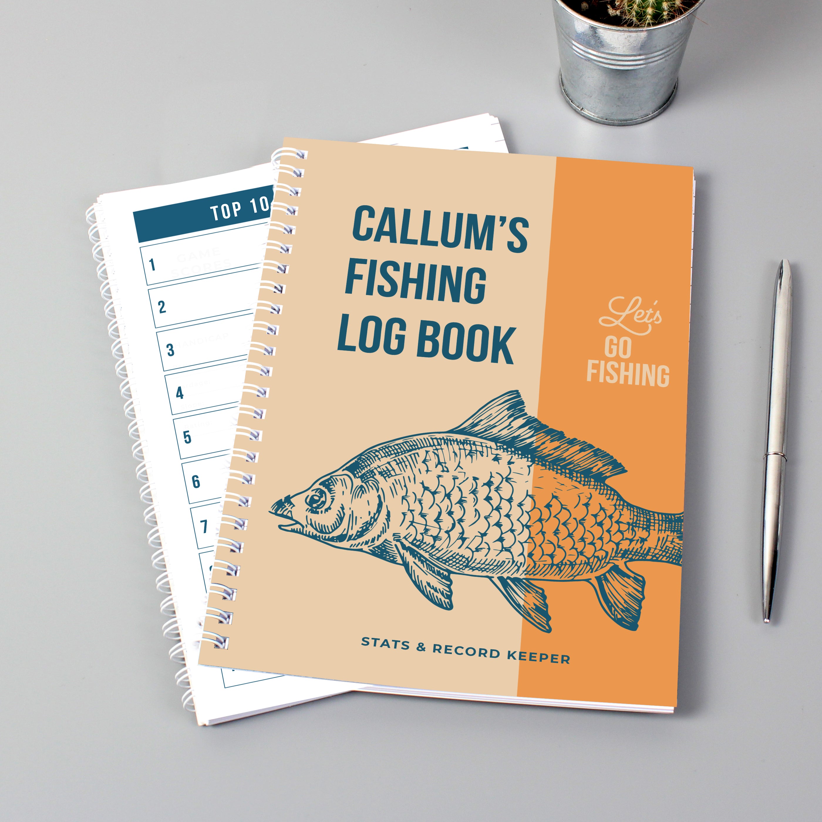 Personalised A5 Fishing Log Book