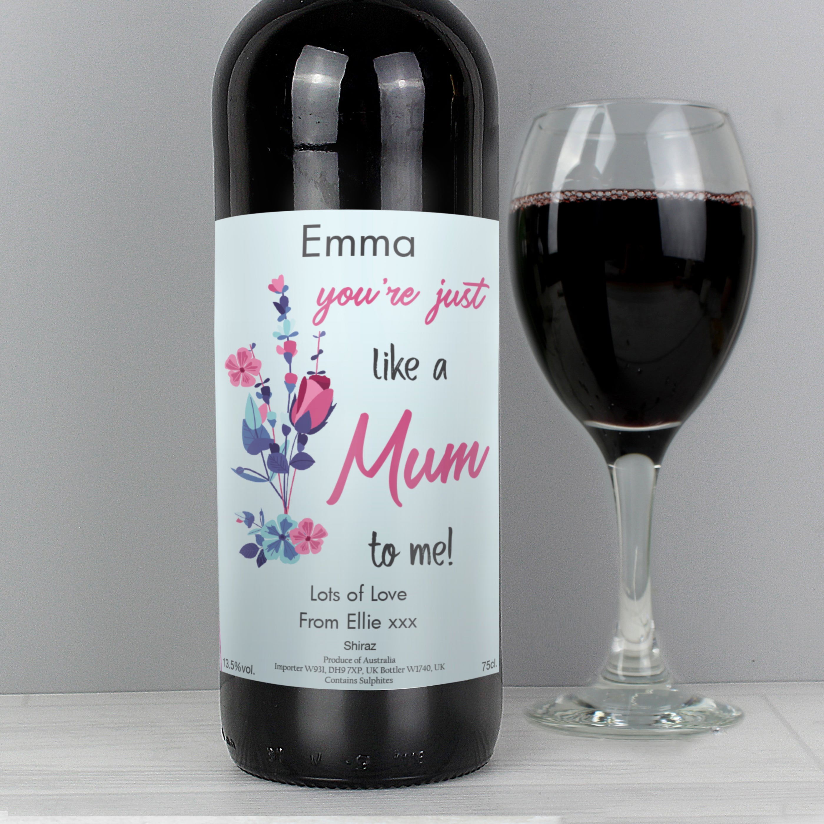 Personalised Just Like A Mum Red Wine