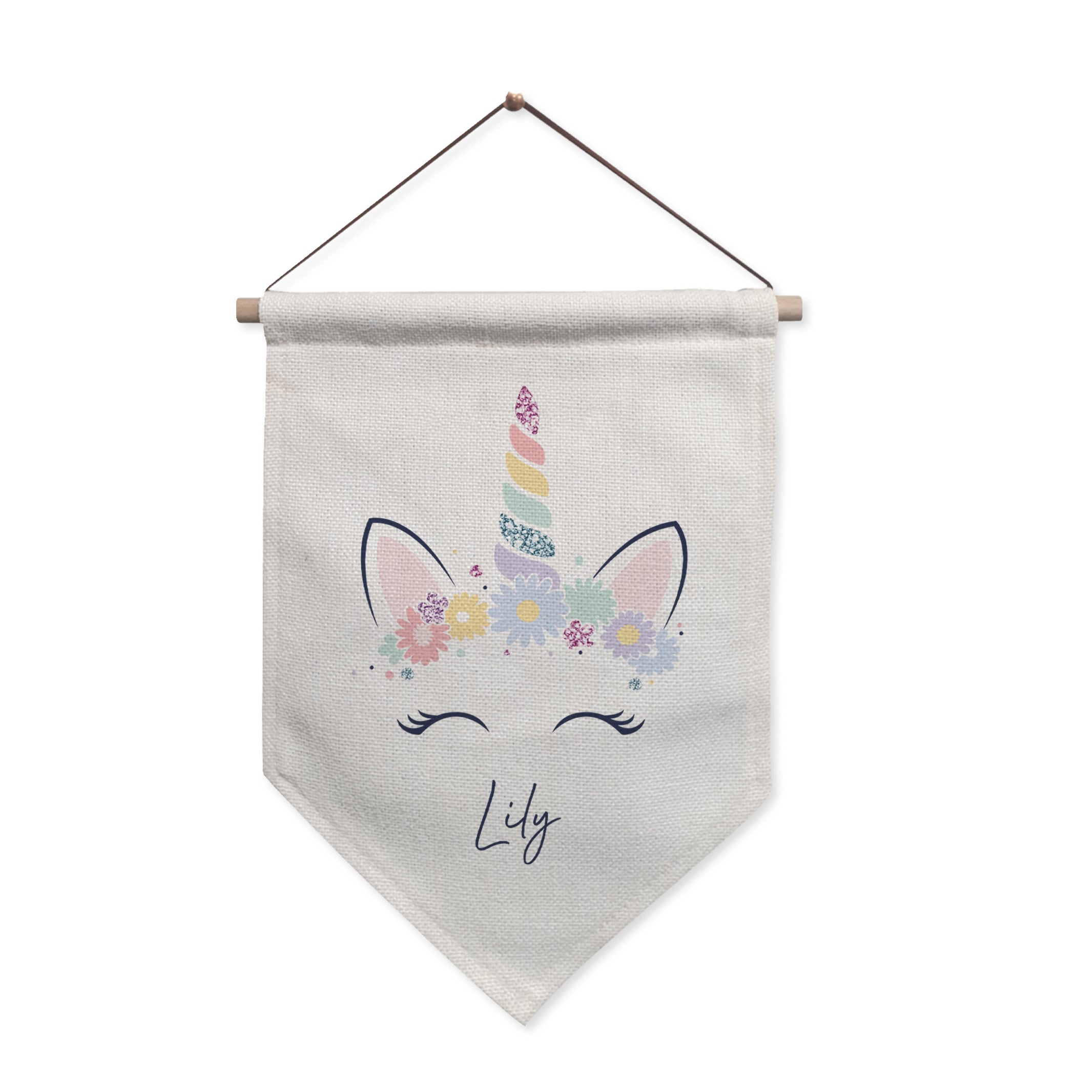 Personalised Unicorn Hanging Banner