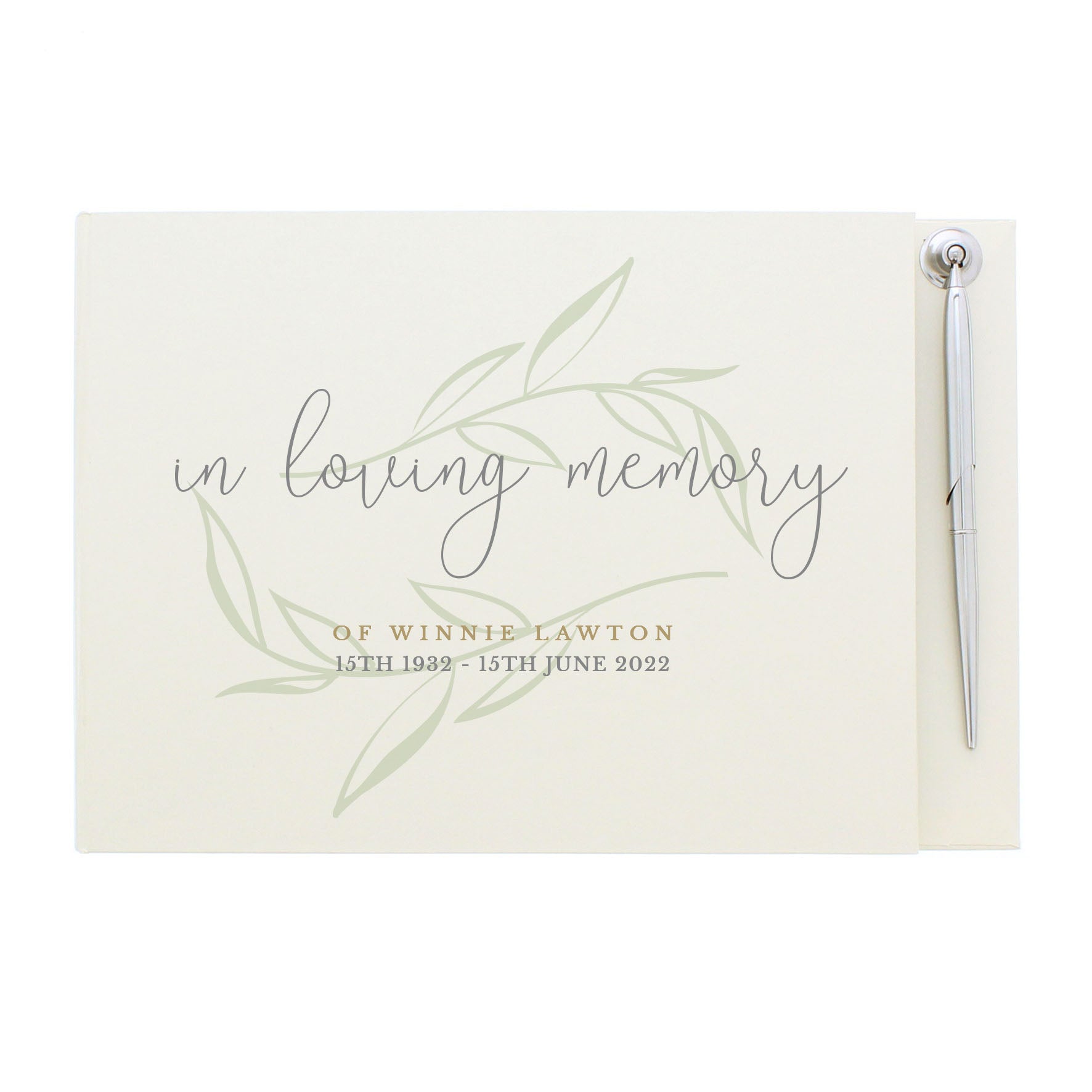 Personalised In Loving Memory Guest Book