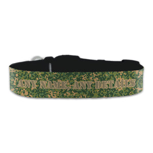 Personalised Large Dog Collar with Camo Background Image 1