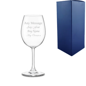 Engraved 490ml Nadia Wine Glass with Gift Box Image 2