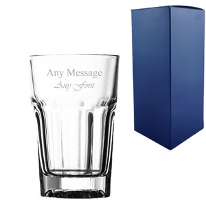 Engraved American Style Beverage 10oz/295ml, Casablanca Glass, Any Message Image 2