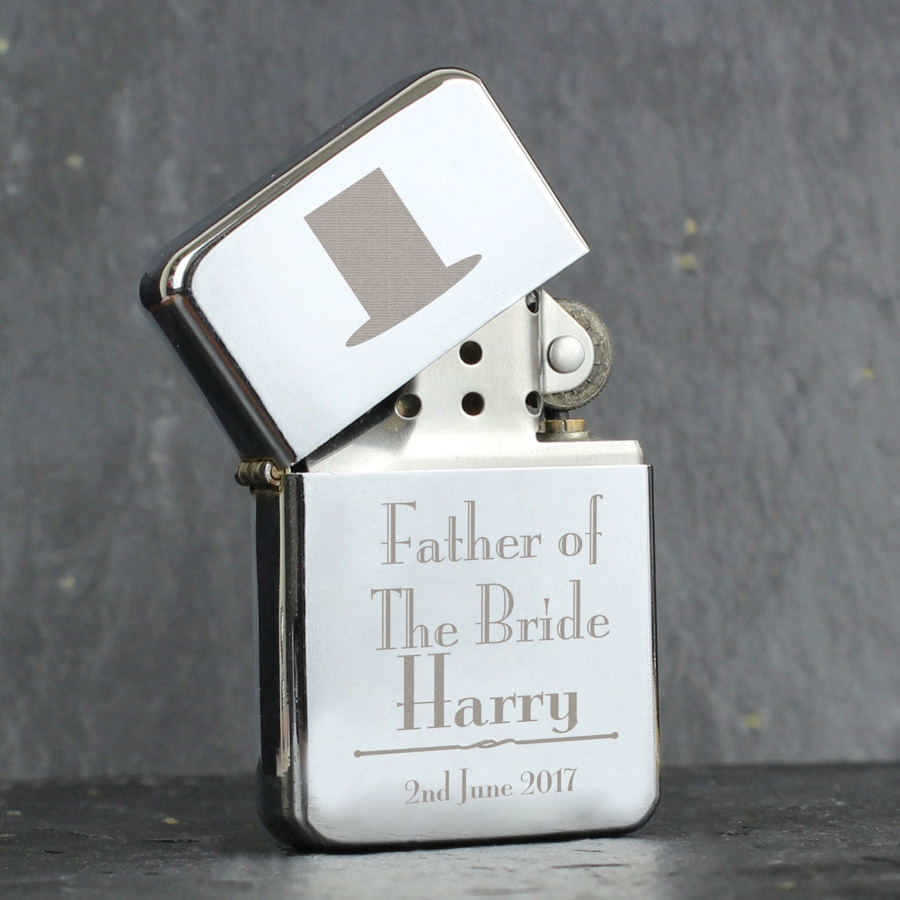 Personalised Decorative Wedding Father of the Bride Lighter