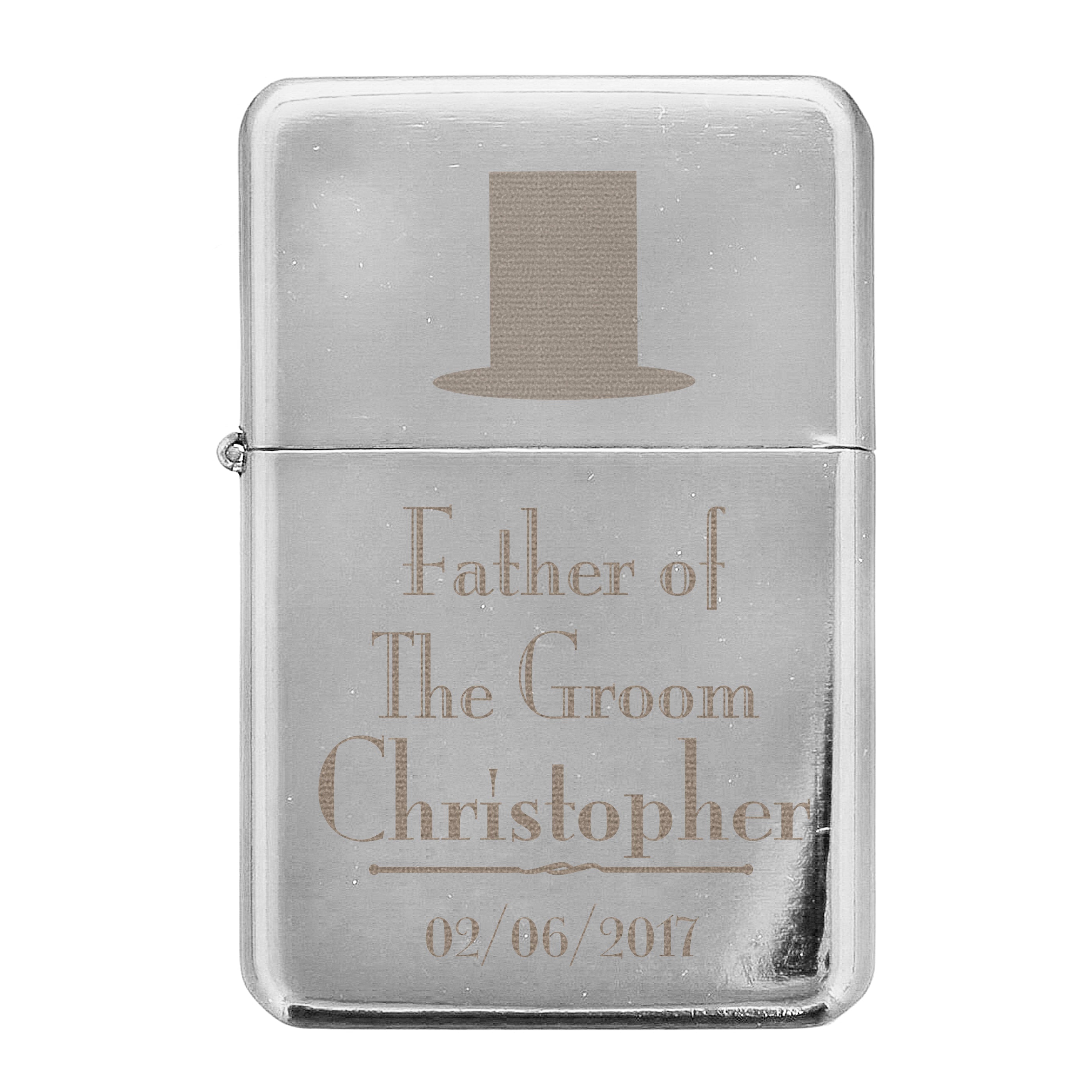 Personalised Decorative Wedding Father of the Groom Lighter