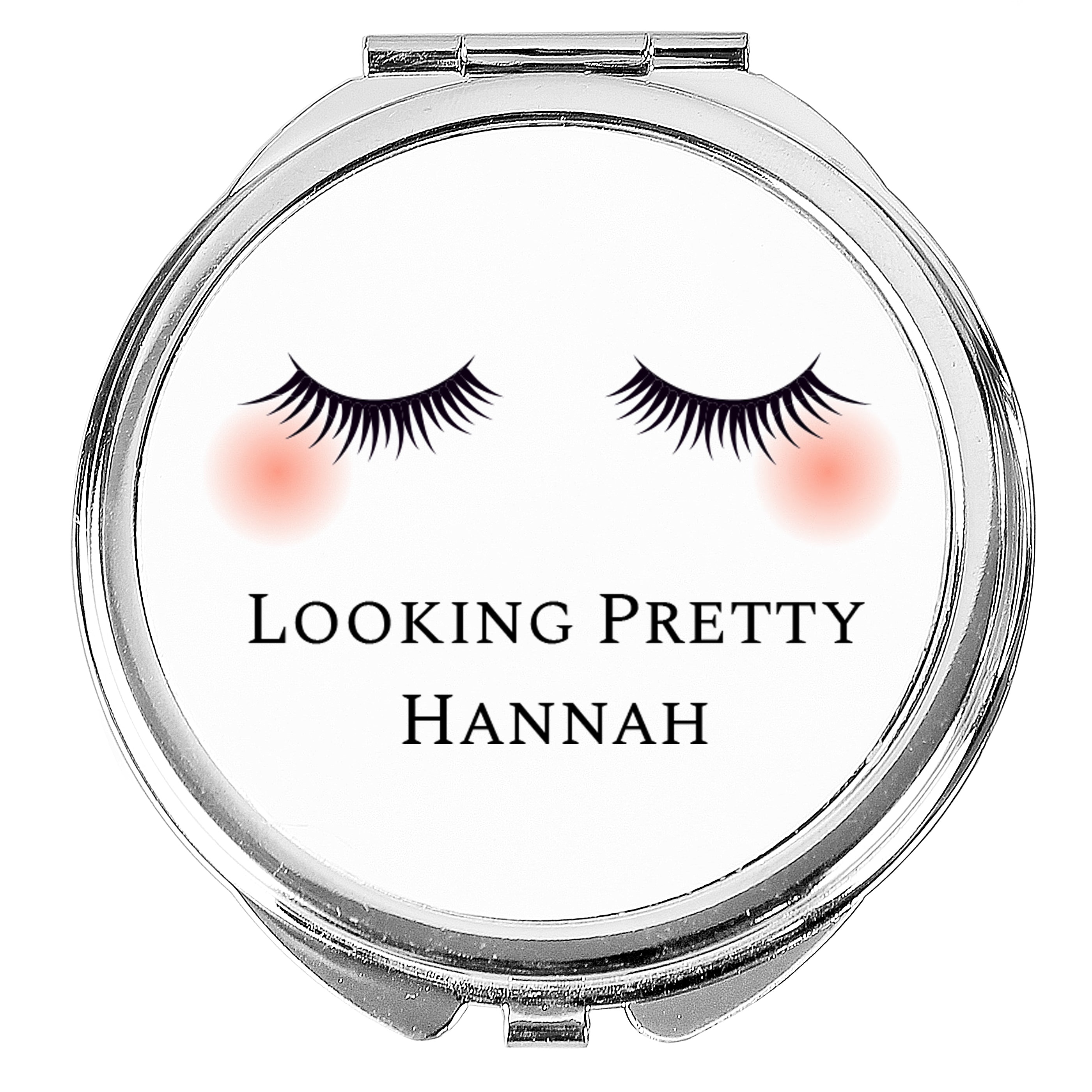 Personalised Eyelashes Compact Mirror