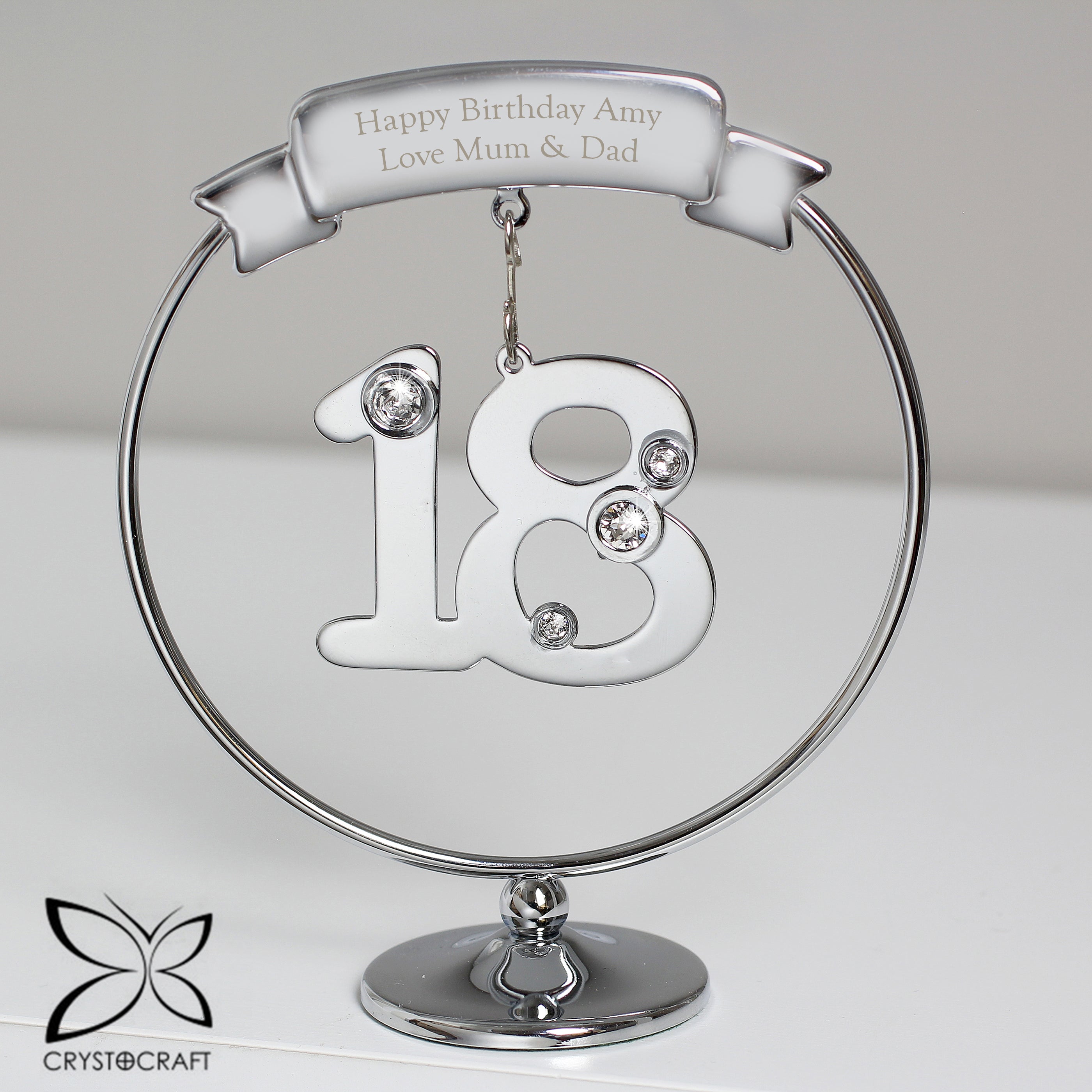 Personalised Crystocraft 18th Celebration Ornament