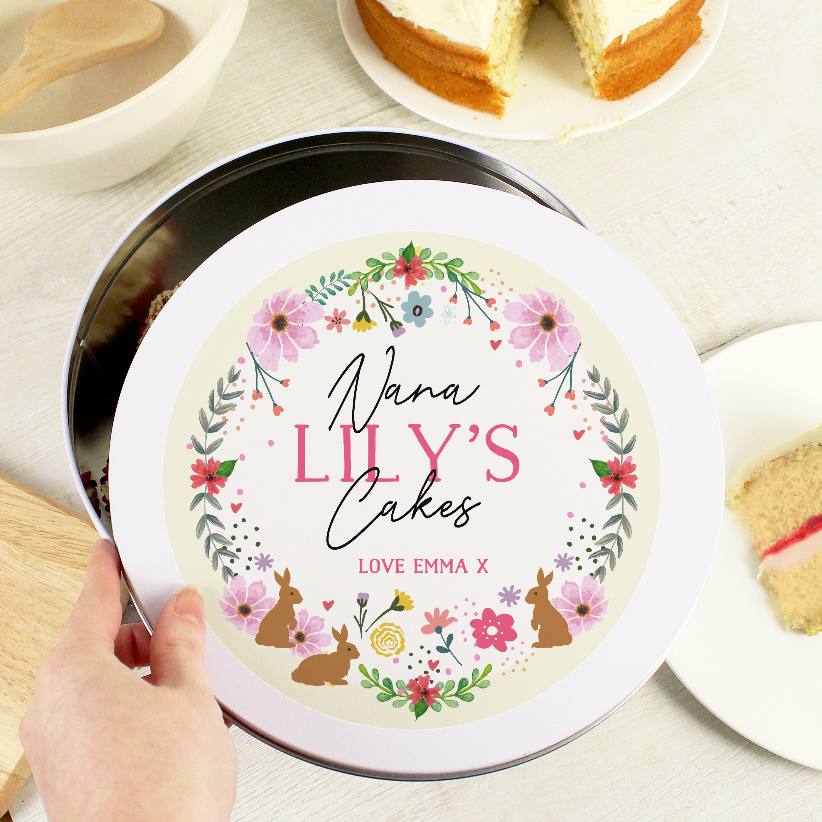 Personalised Springtime Cake Tin