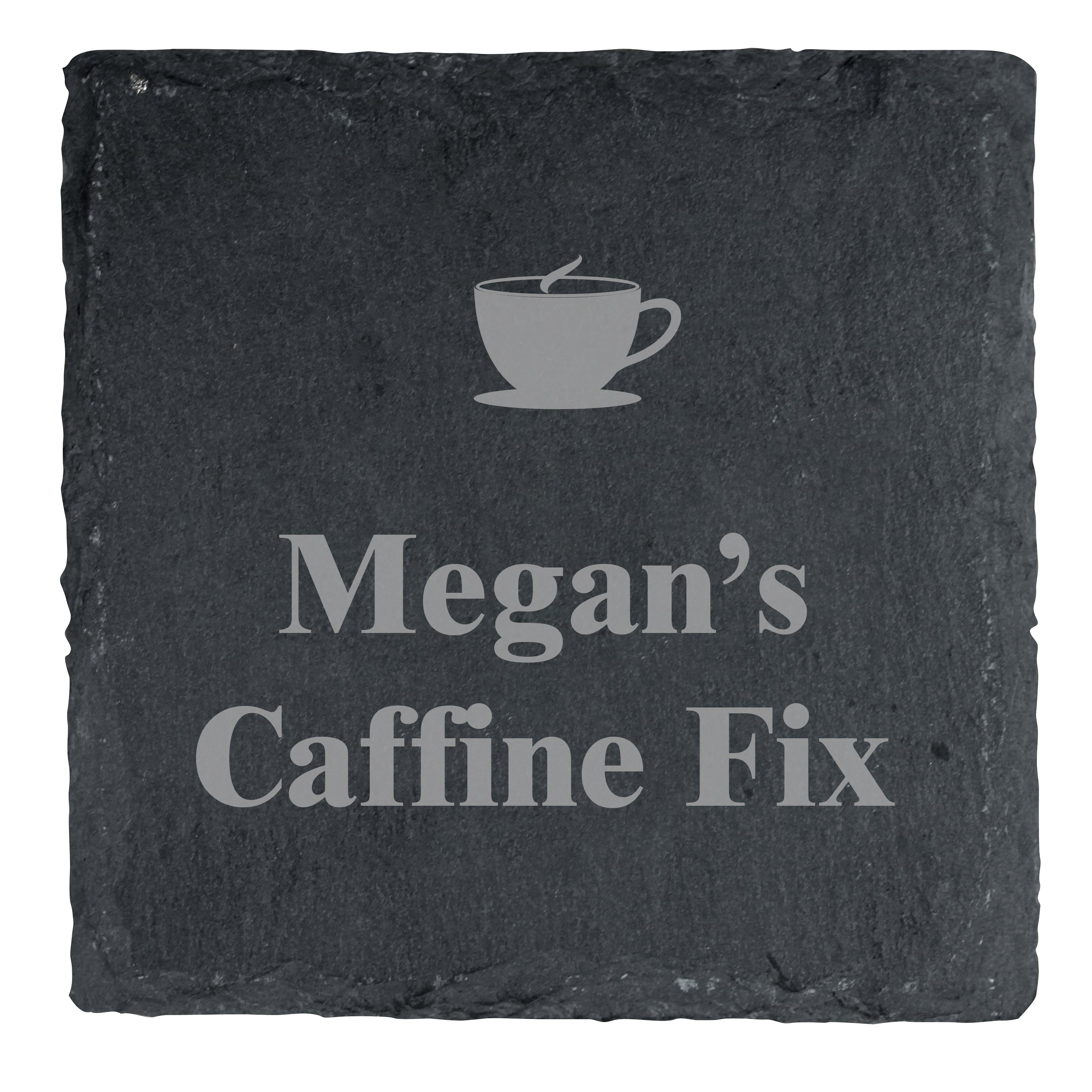 Personalised Hot Drink Motif Single Slate Coaster