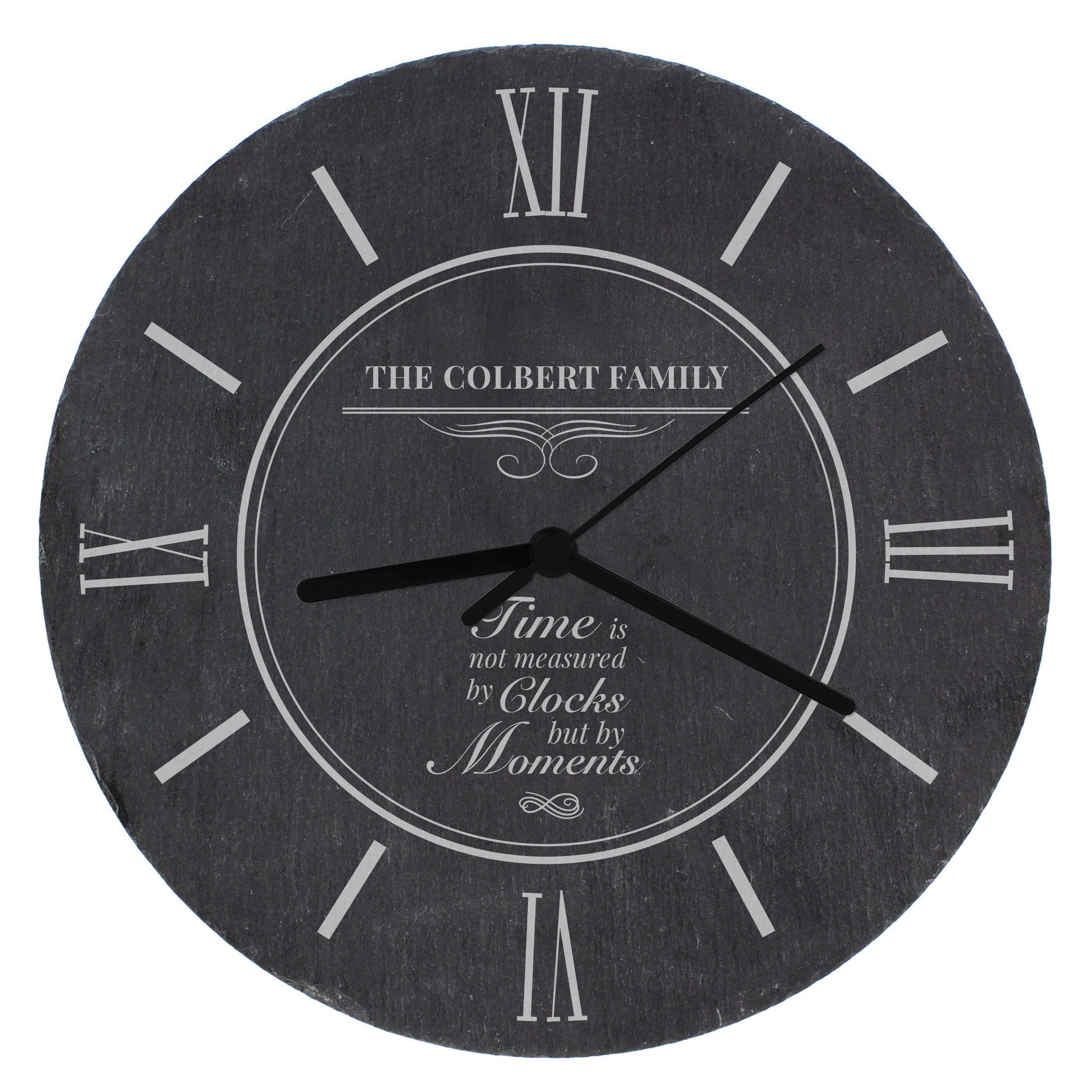 Personalised Moments Slate Clock