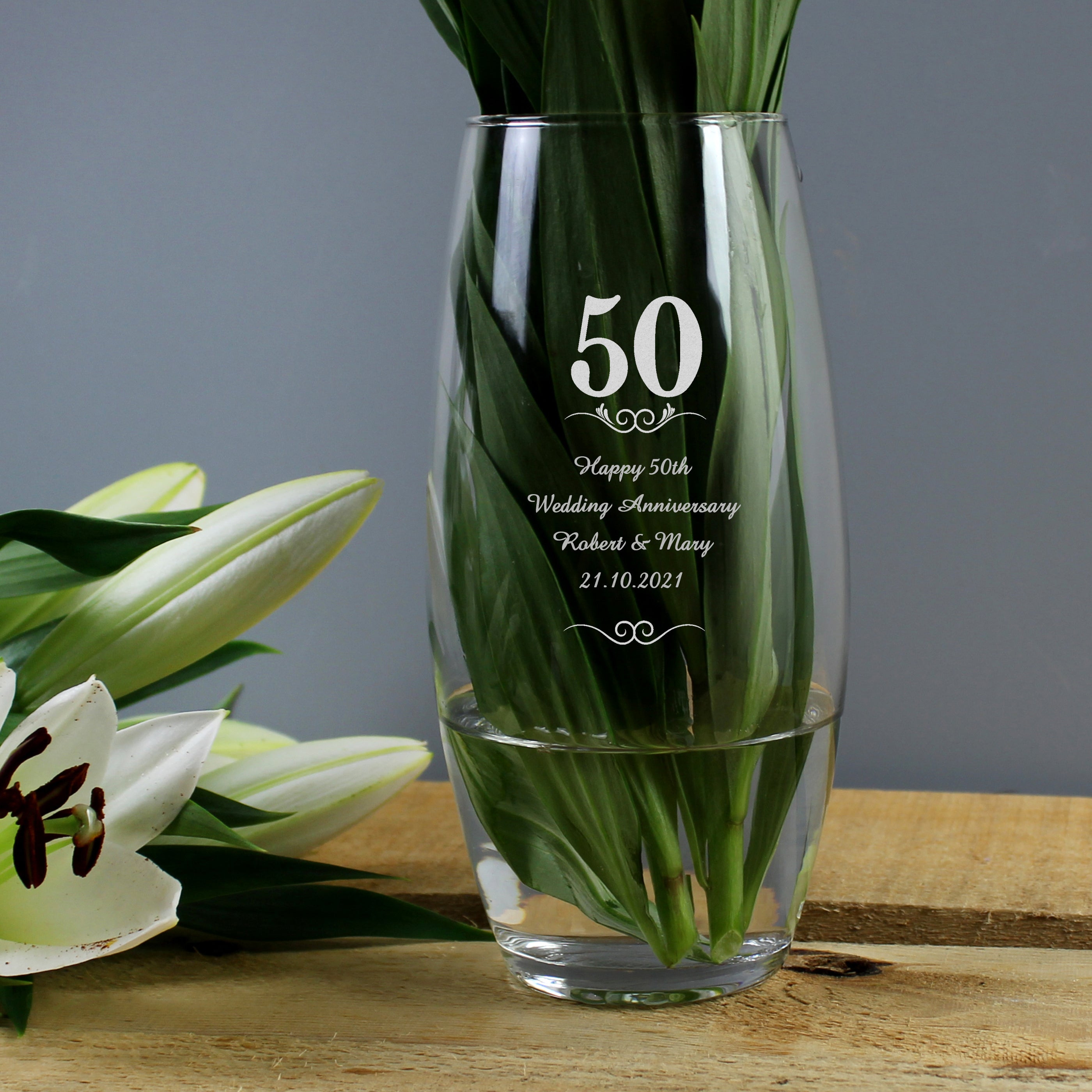 Personalised 50 Years Bullet Vase