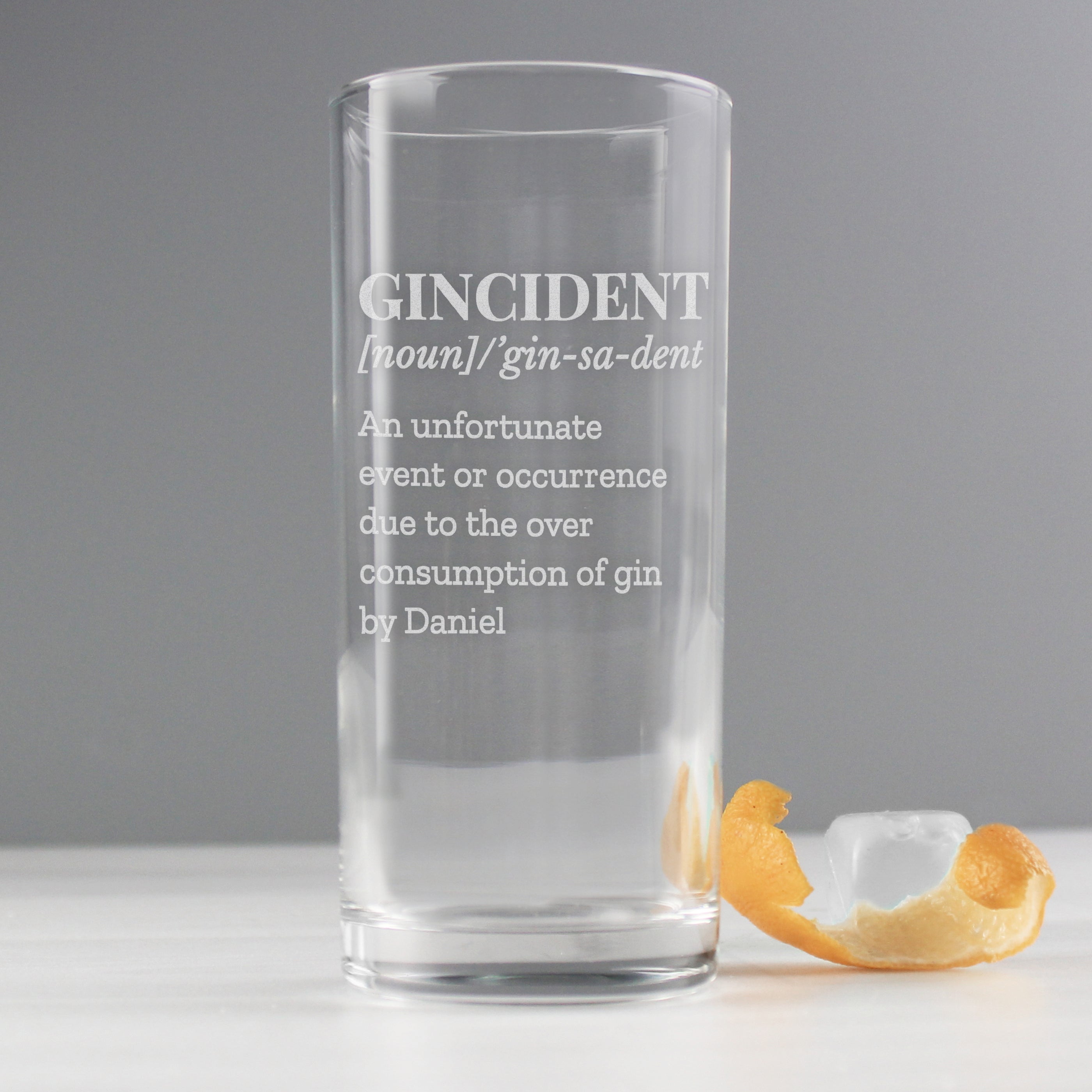 Personalised Gincident Hi Ball Glass