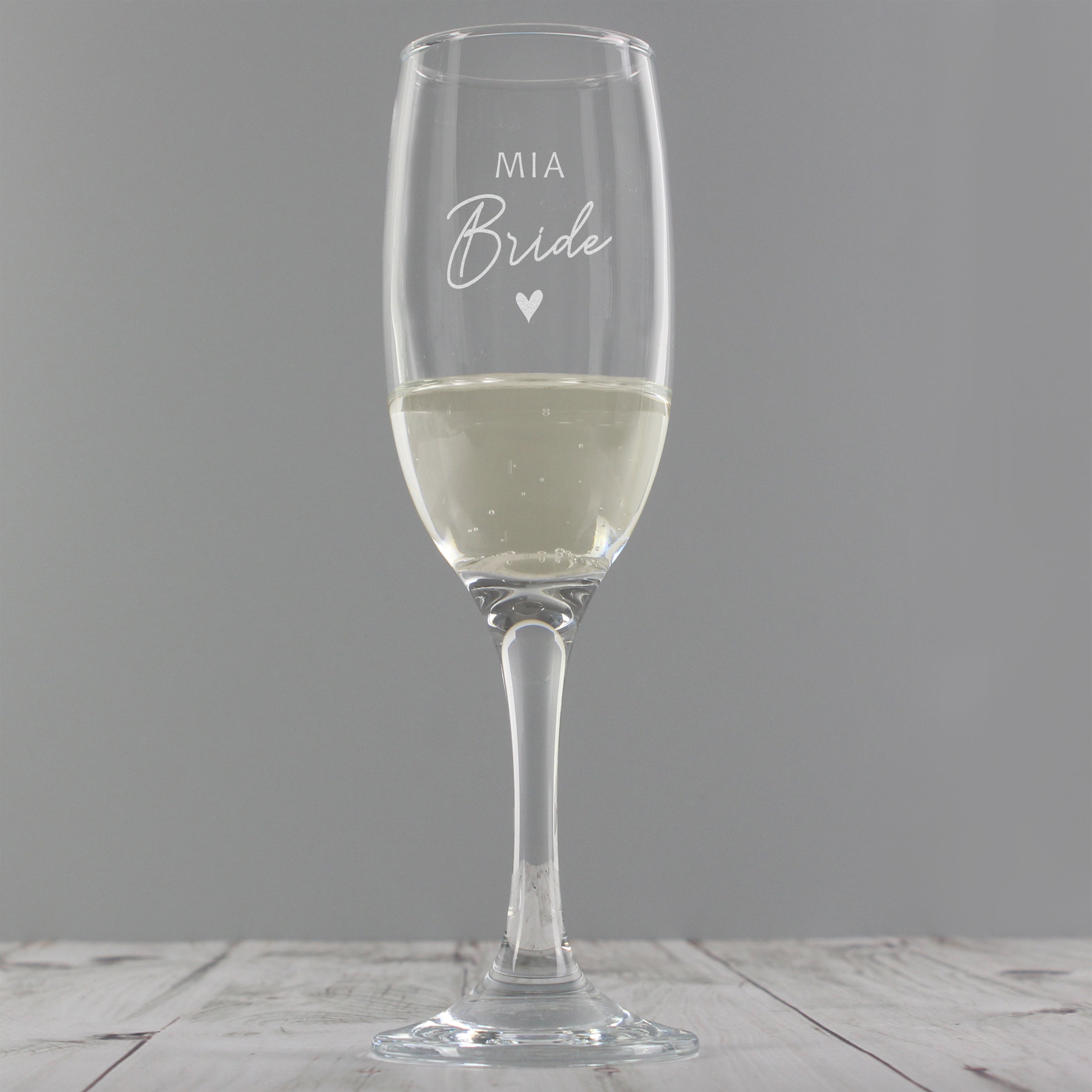 Personalised Bride Flute Glass