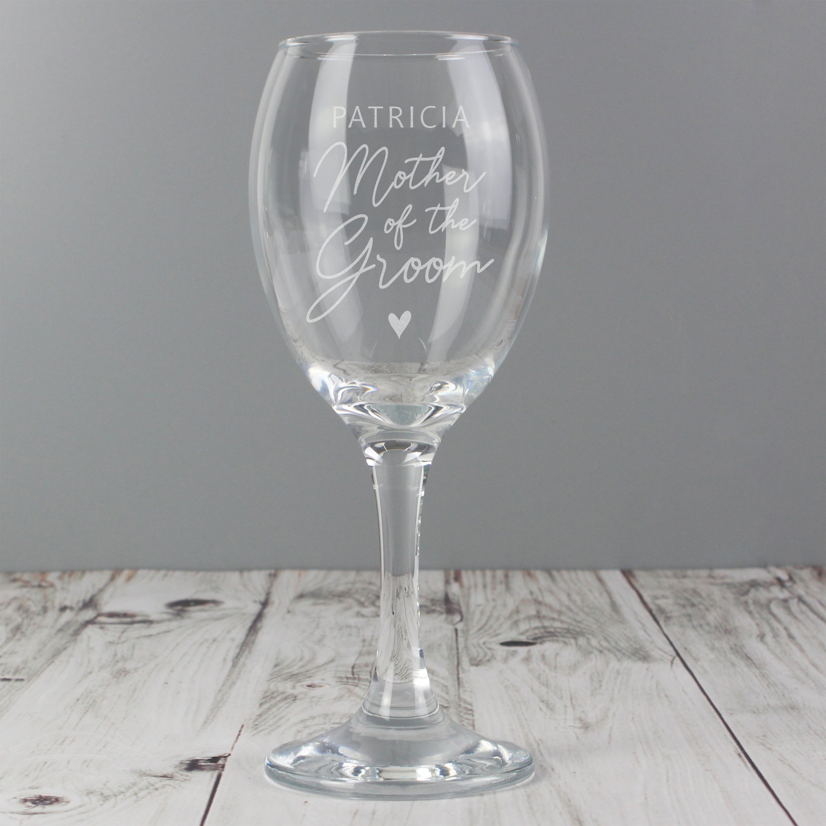 Personalised Mother of the Groom Wine Glass