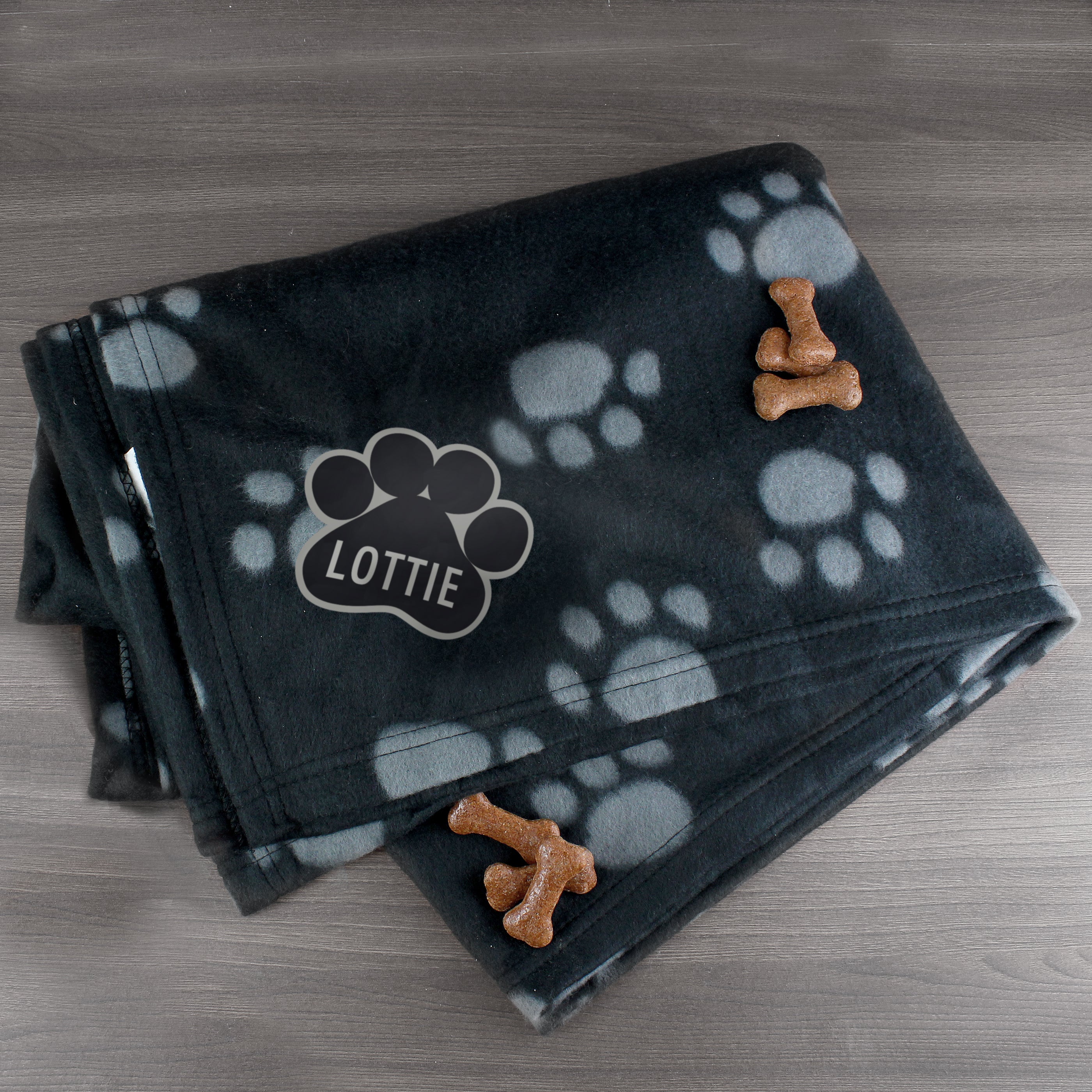 Personalised Dog Paw Print Fleece Blanket