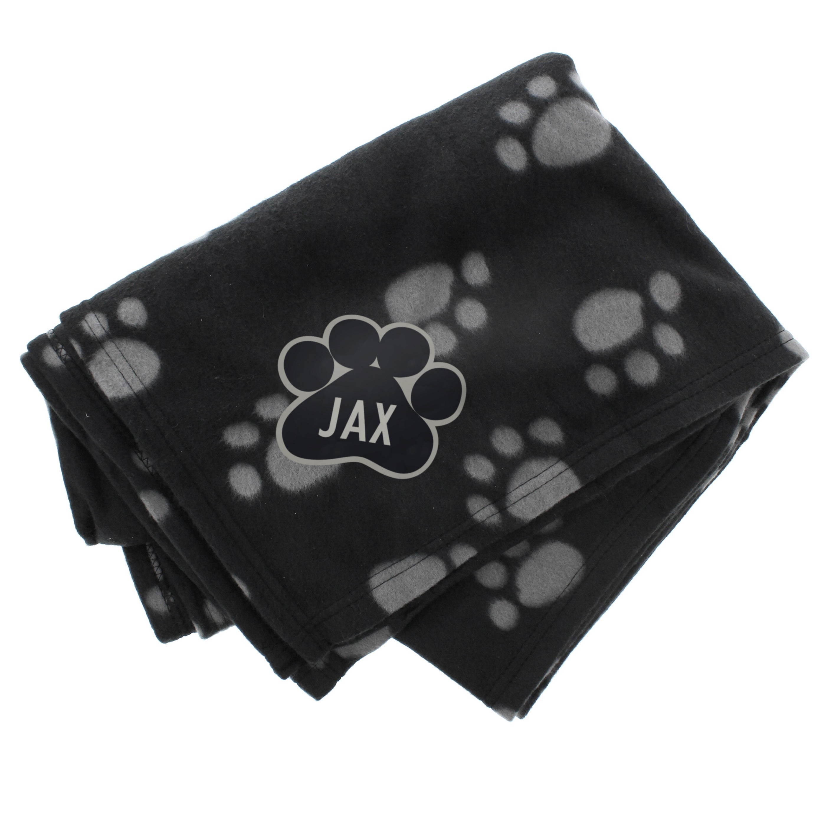 Personalised Dog Paw Print Fleece Blanket