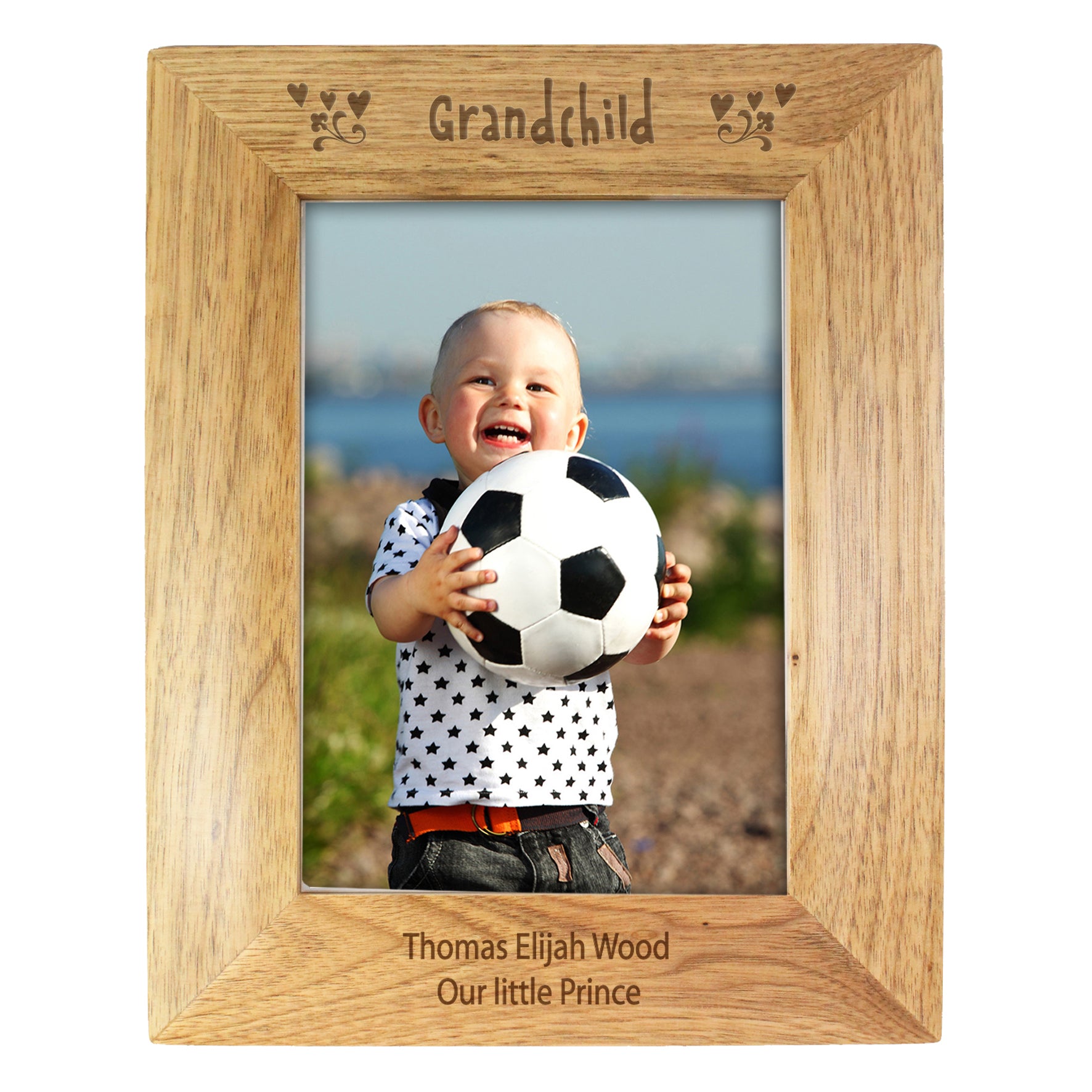 Personalised Grandchild 5x7 Wooden Photo Frame