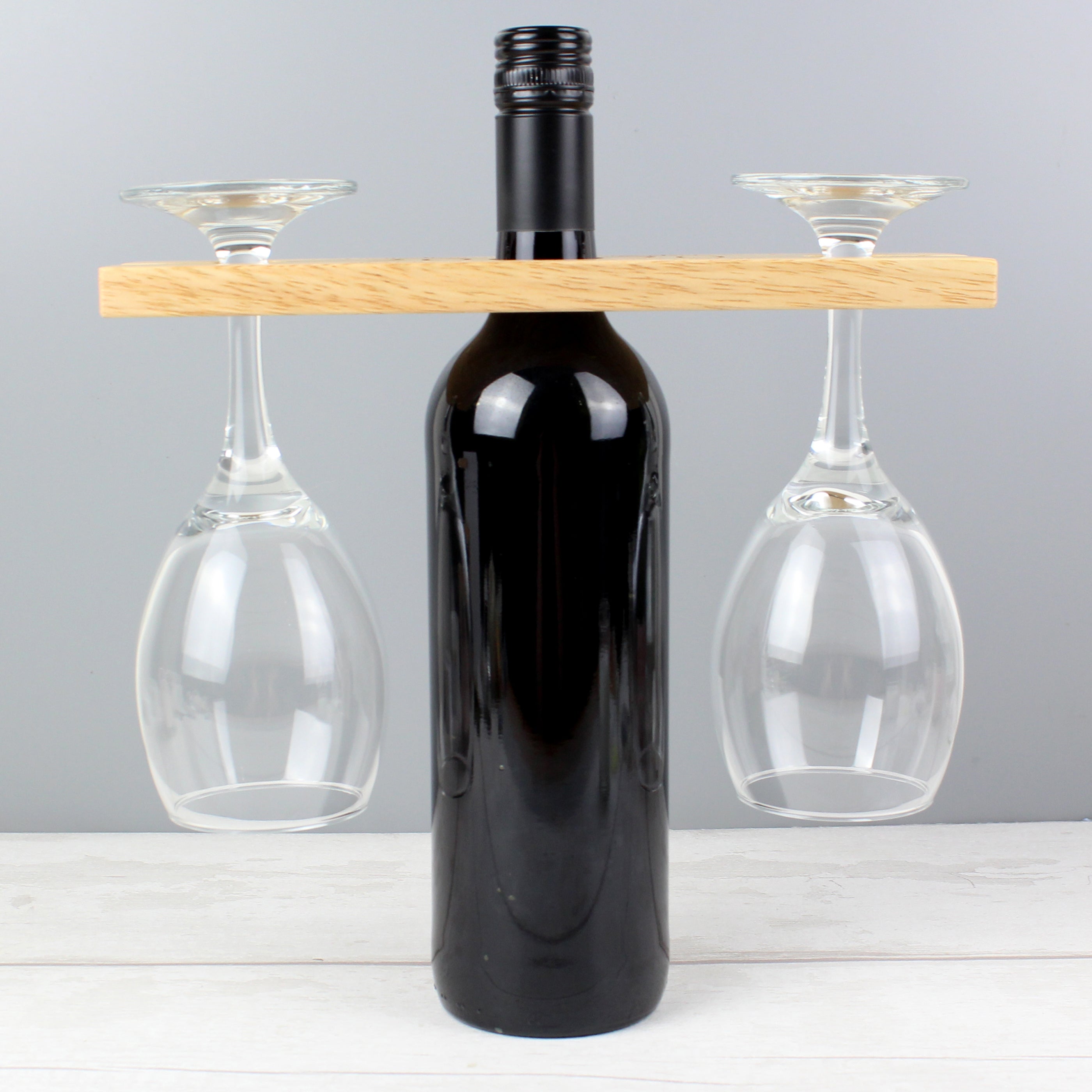 Personalised Free Text Wine Glass & Bottle Holder