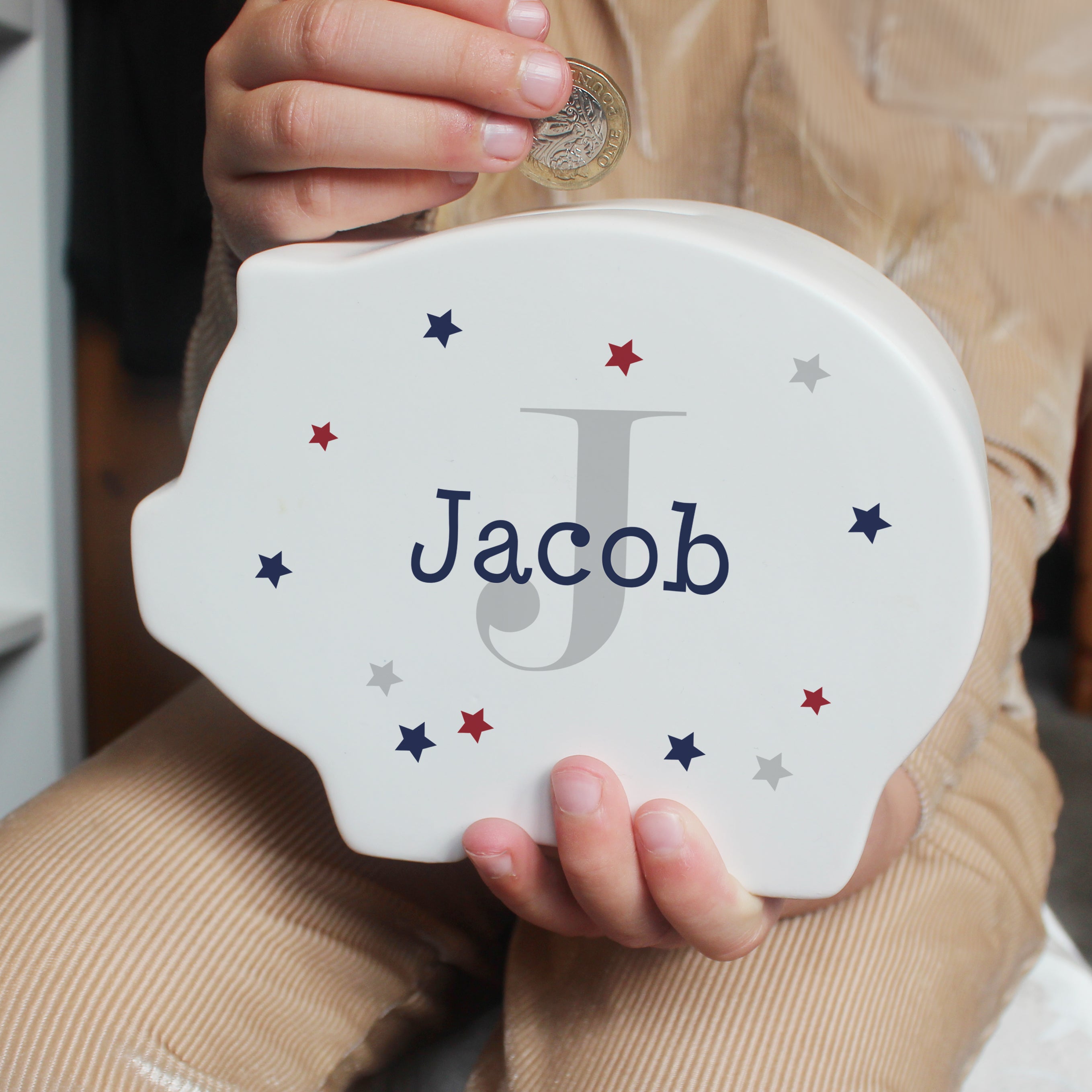 Personalised Name & Initial Piggy Bank