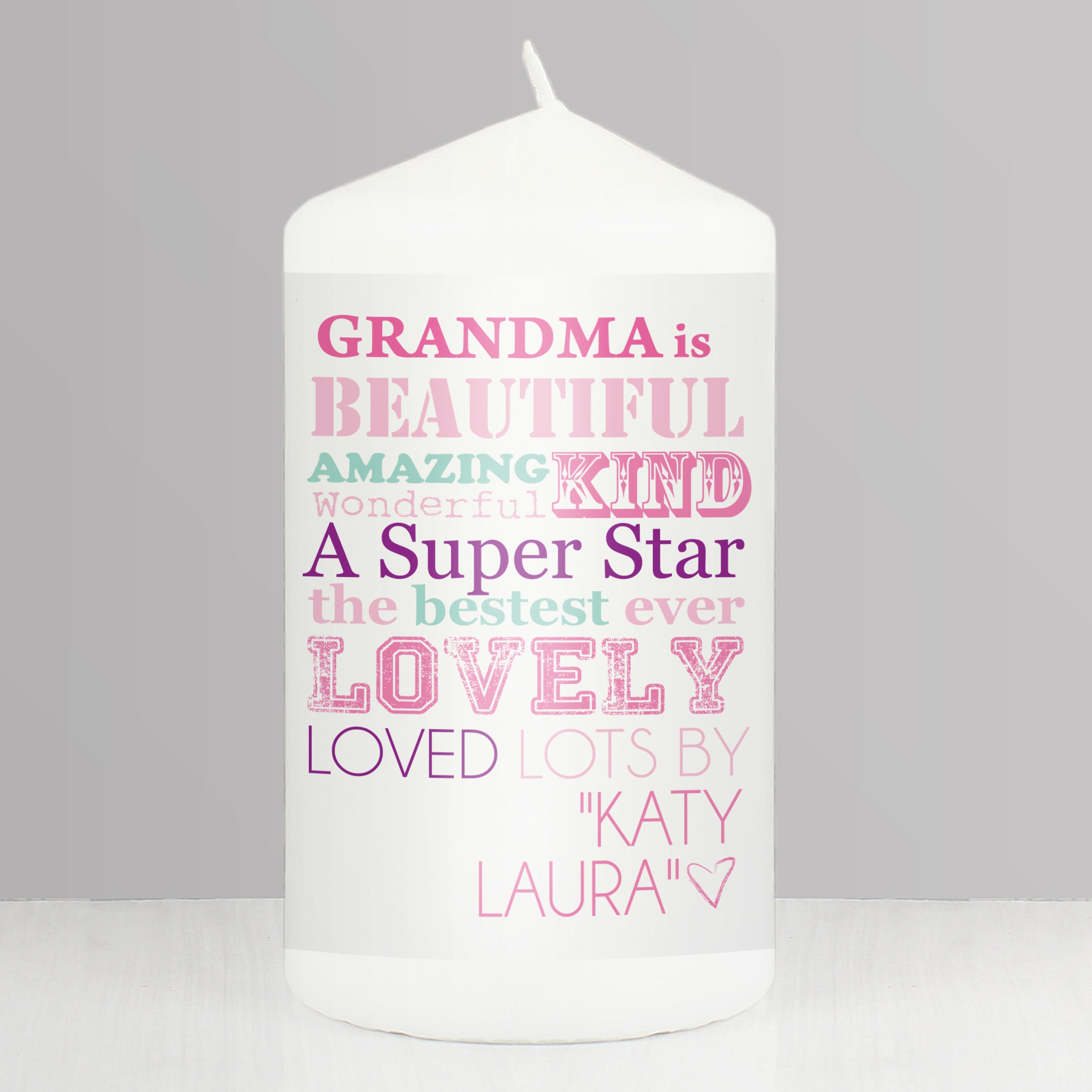 Personalised She Is... Pillar Candle