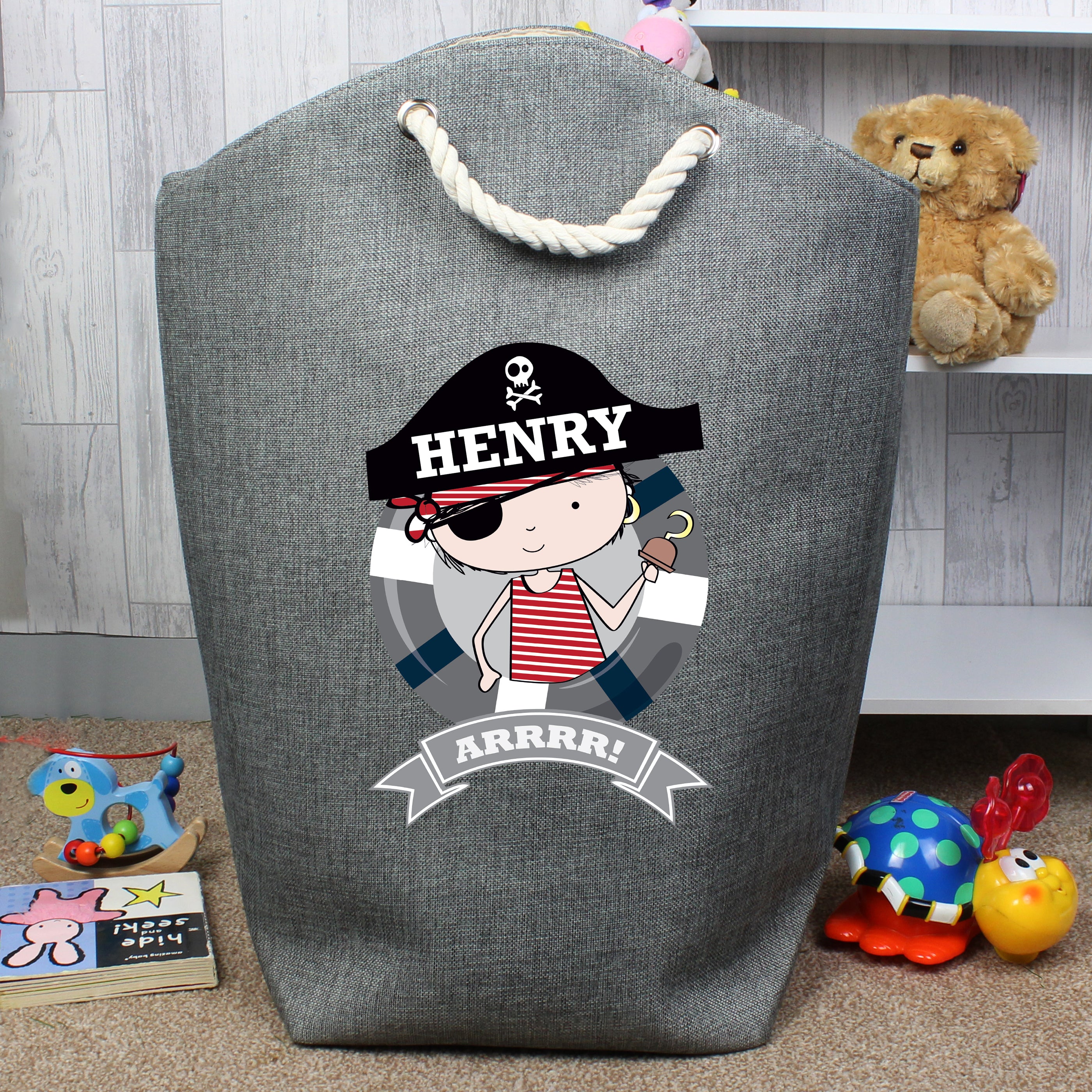 Personalised Pirate Storage Bag