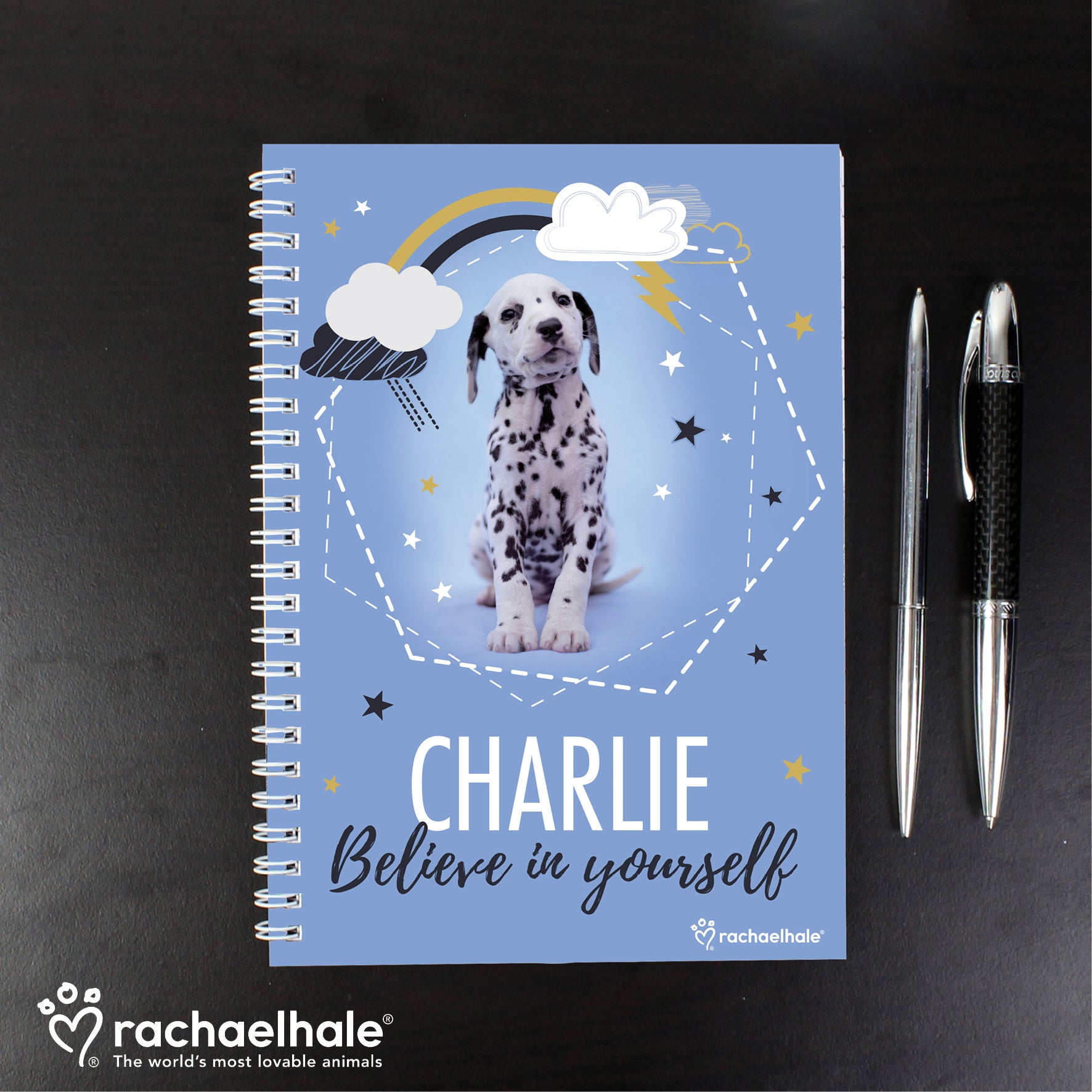 Personalised Rachael Hale Dalmatian A5 Notebook