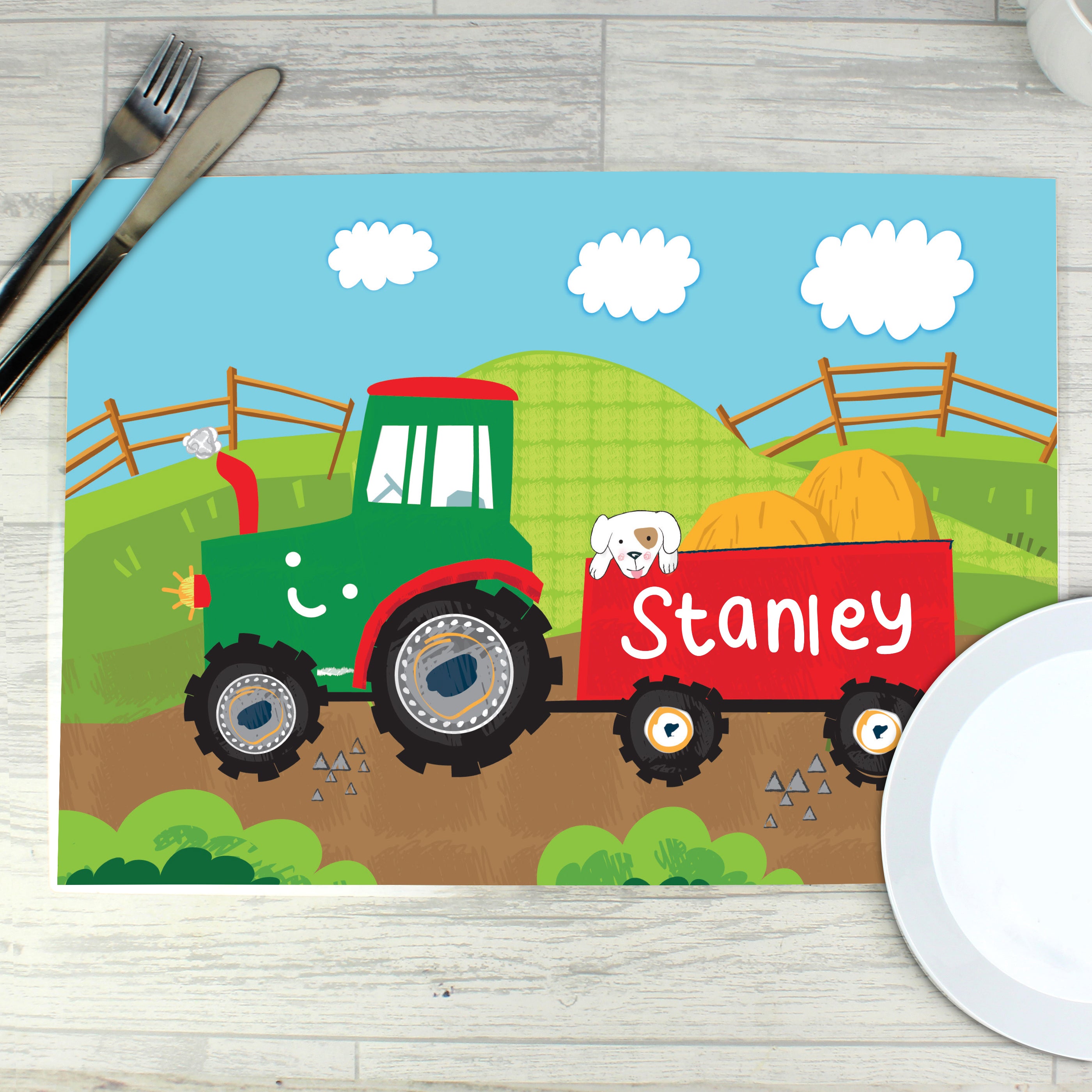 Personalised Tractor Placemat