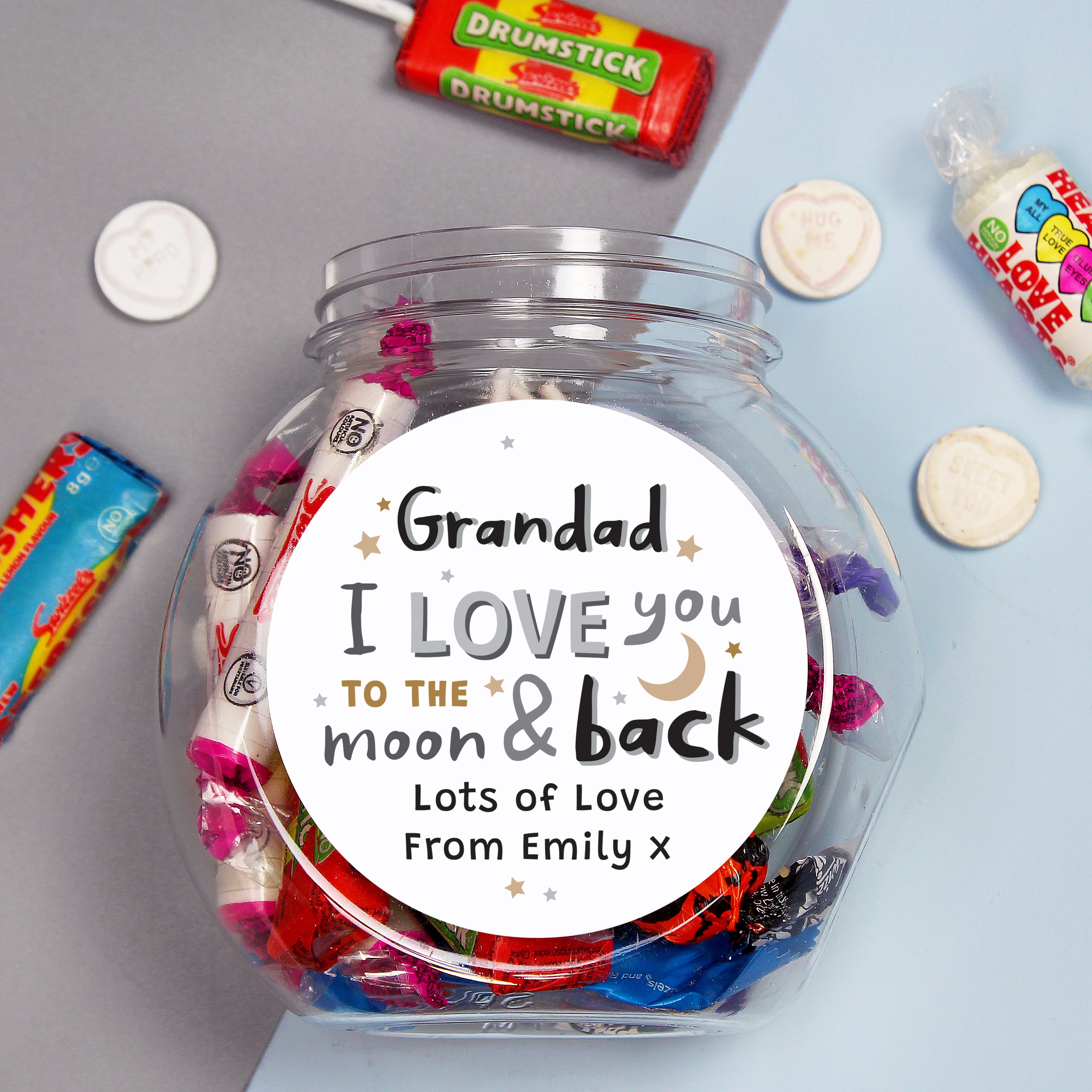 Personalised To the Moon and Back Sweet Jar