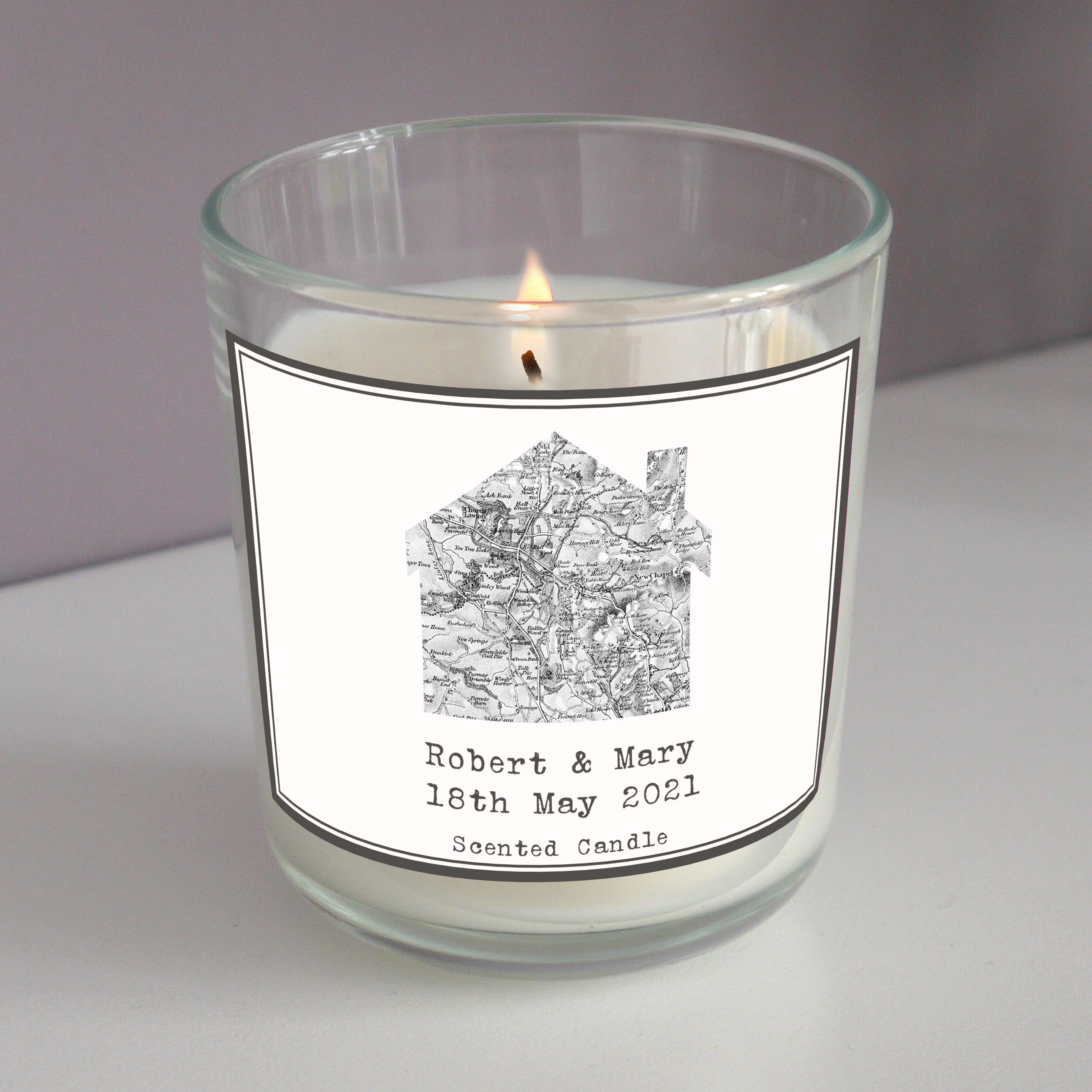 Personalised 1805 - 1874 Old Series Map Home Scented Jar Candle