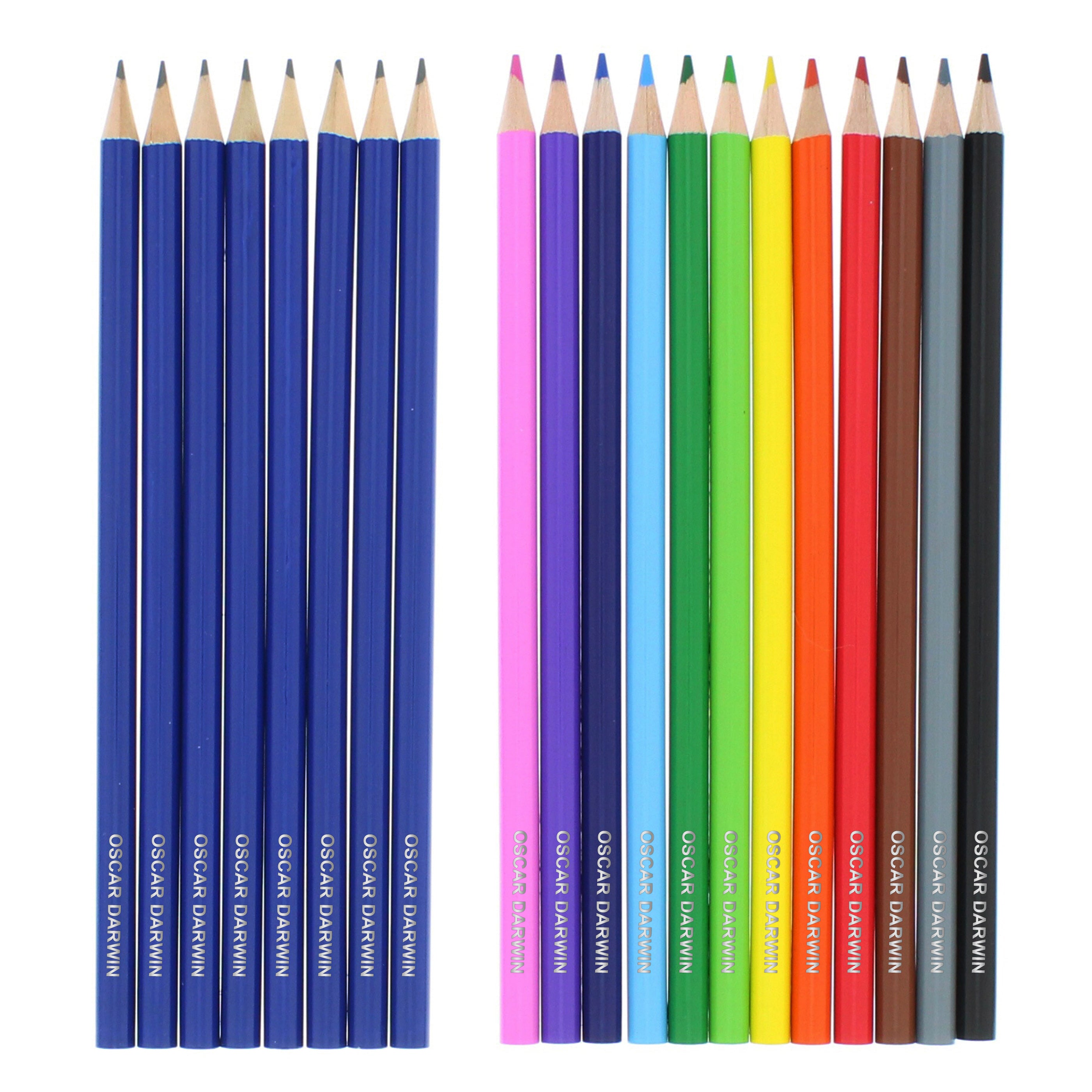 Personalised Pack of 20 HB Pencils & Colouring Pencils